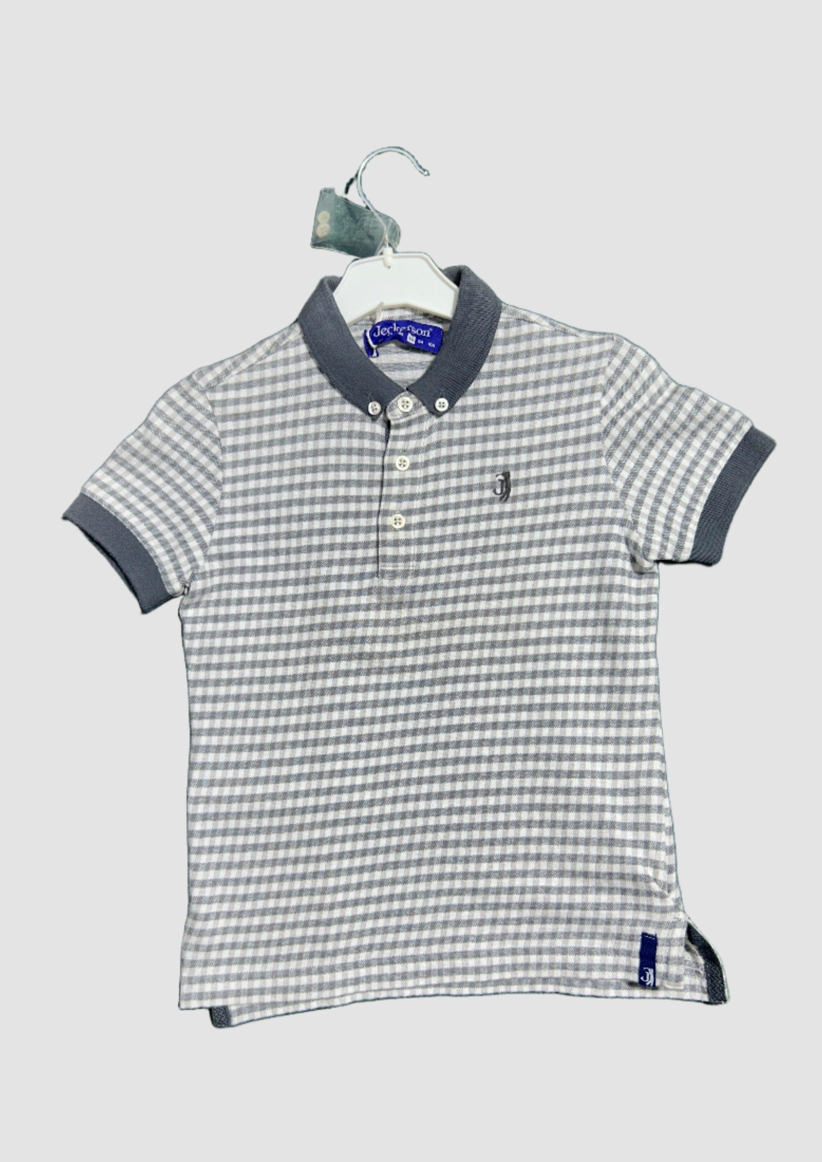 JECKERSON GREY BOYS POLO T-SHIRT