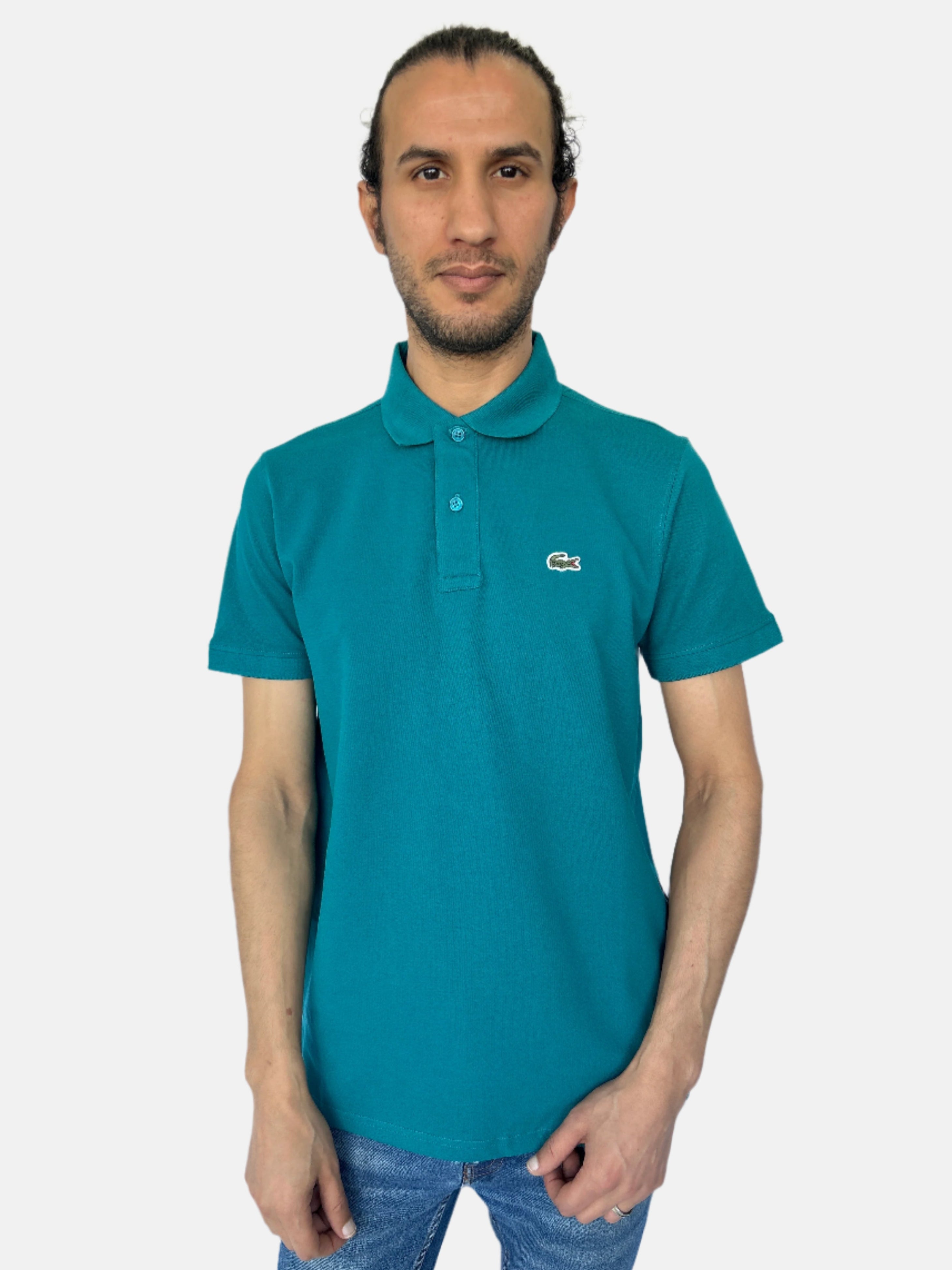 Lacoste Slim Fit logo Polo T-shirt in Aqua Green