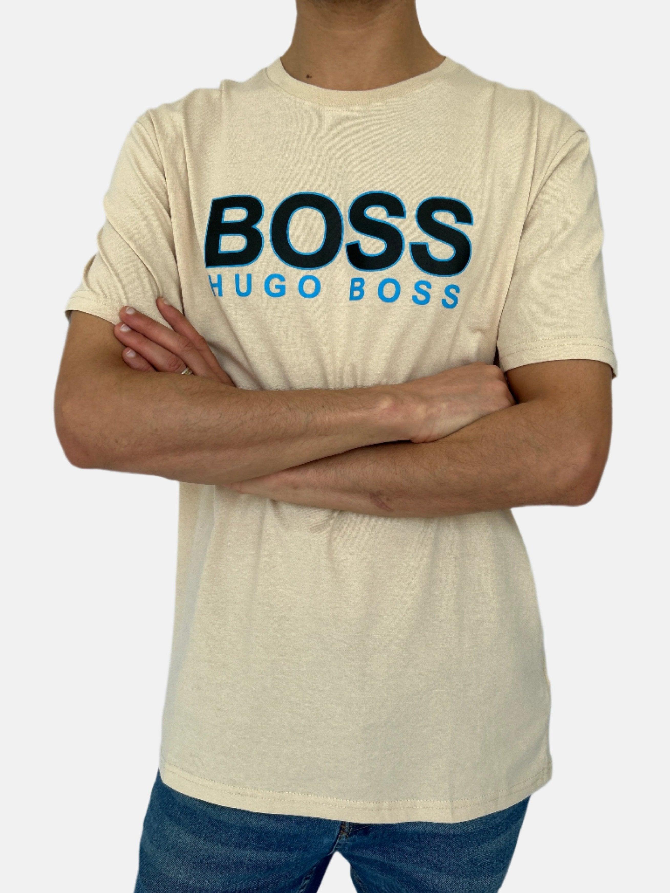 BOSS  Cream Roundneck T-shirt