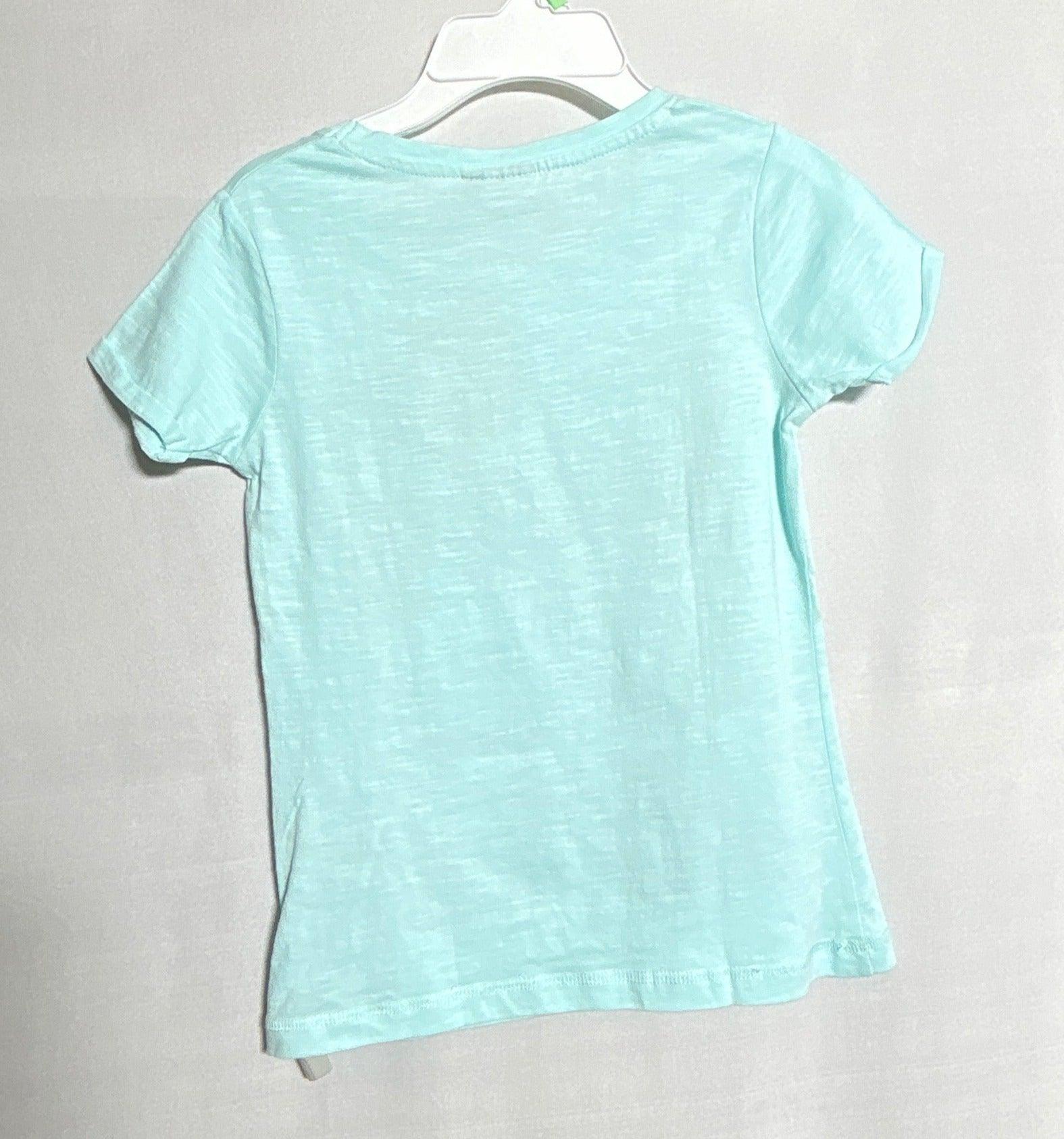 T-SHIRT BLEU SEPT FILLES