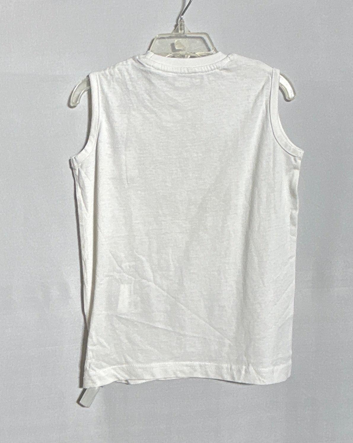 U.S. POLO ASSN BOYS SLEEVELESS T-SHIRT WHT-4