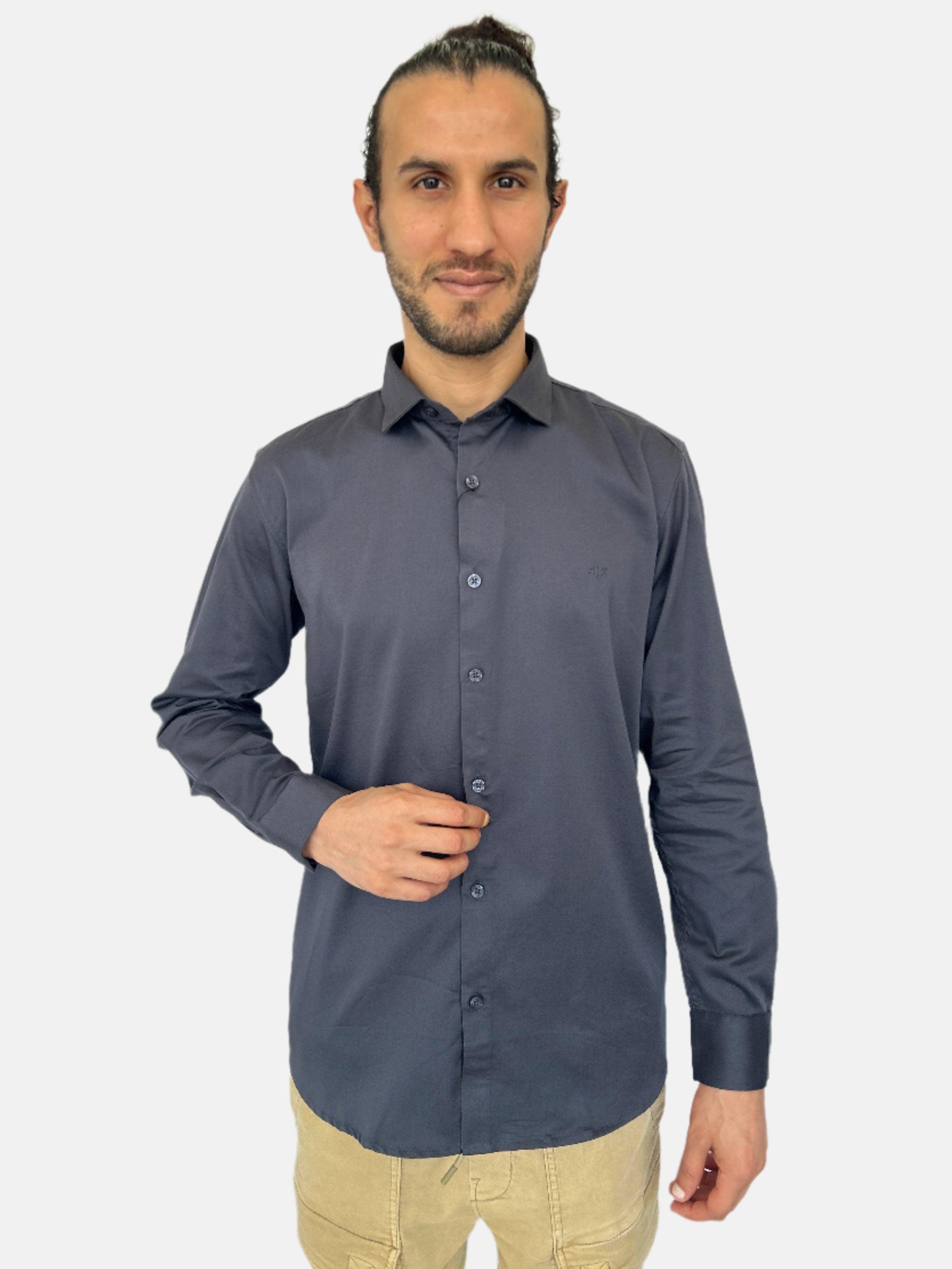 Chemise slim anthracite Armani Exchange pour homme