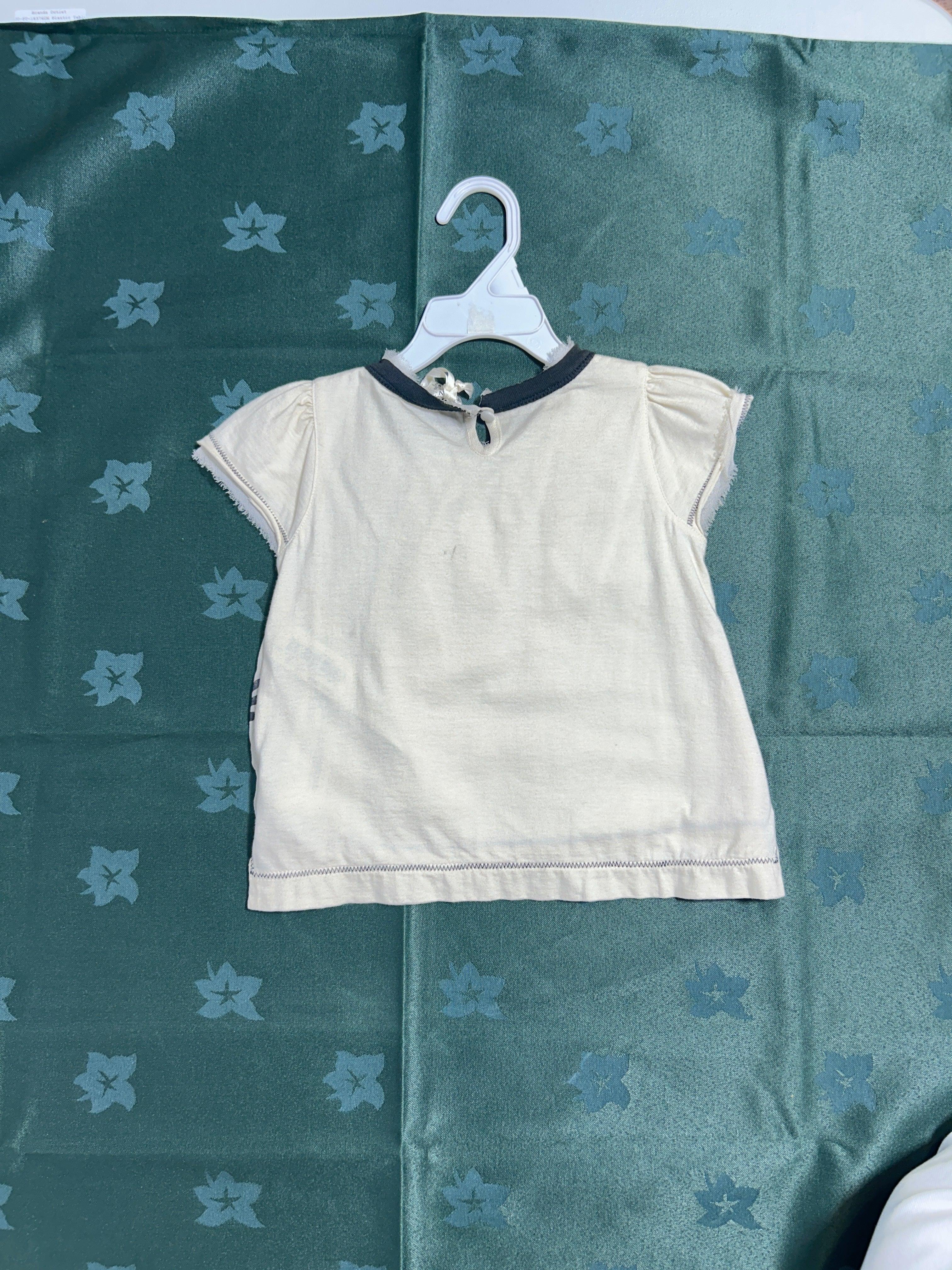 TWIN-SET CREM-2Y GIRL T-SHIRT FS52HV