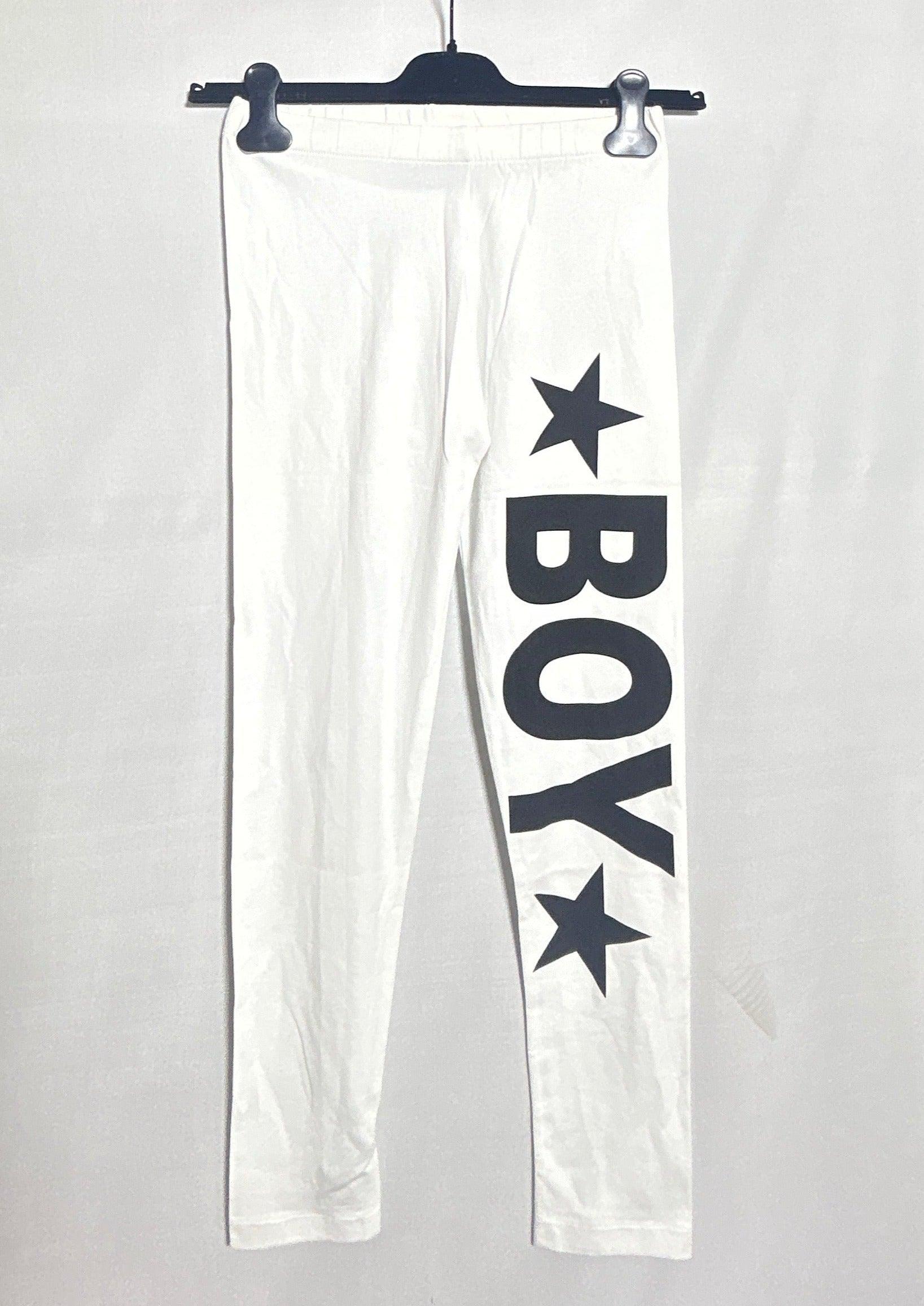 LEGGING FILLE BOY LONDON WHT-M