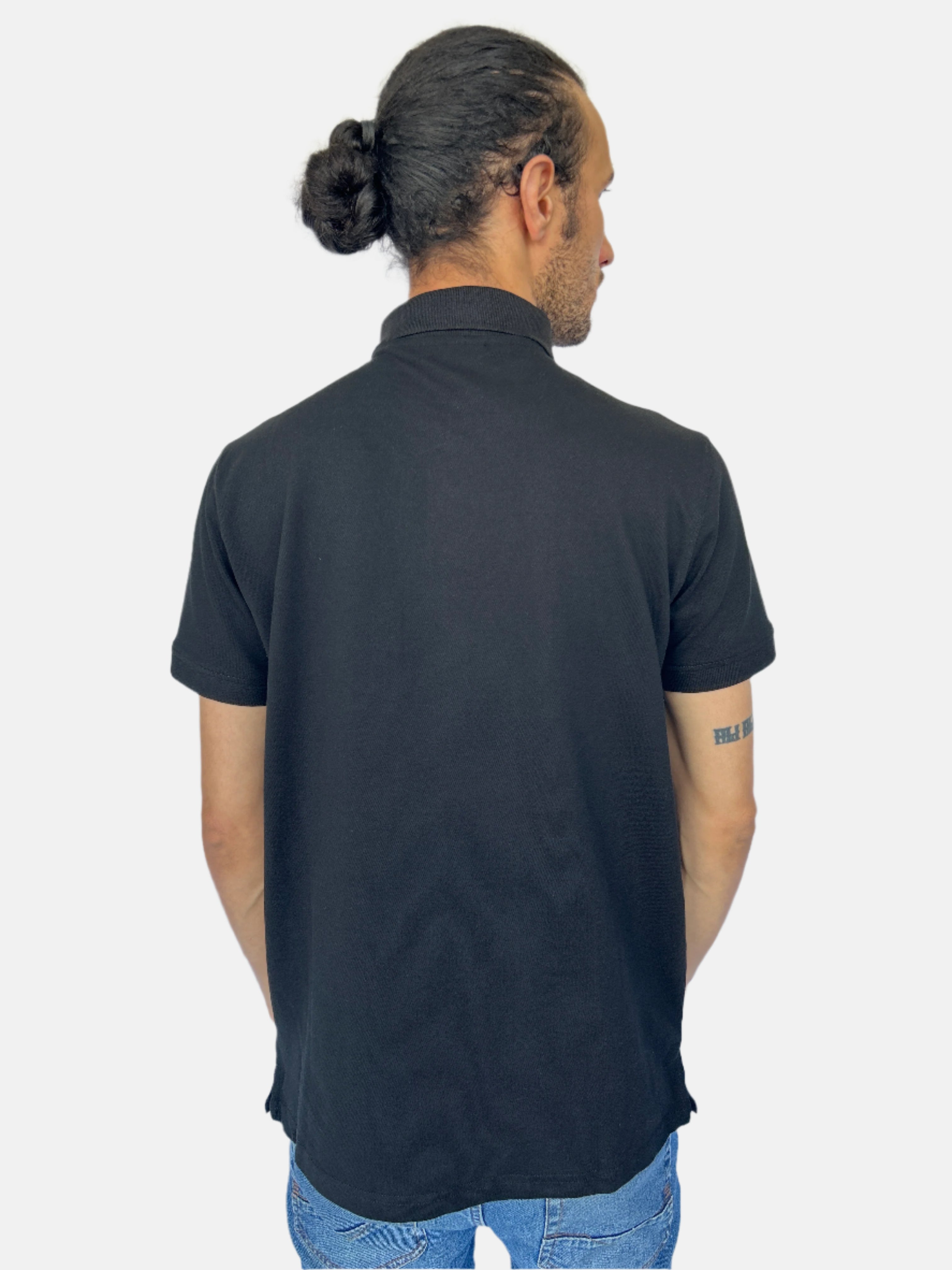 Lacoste Slim Fit logo Polo T-shirt in Black