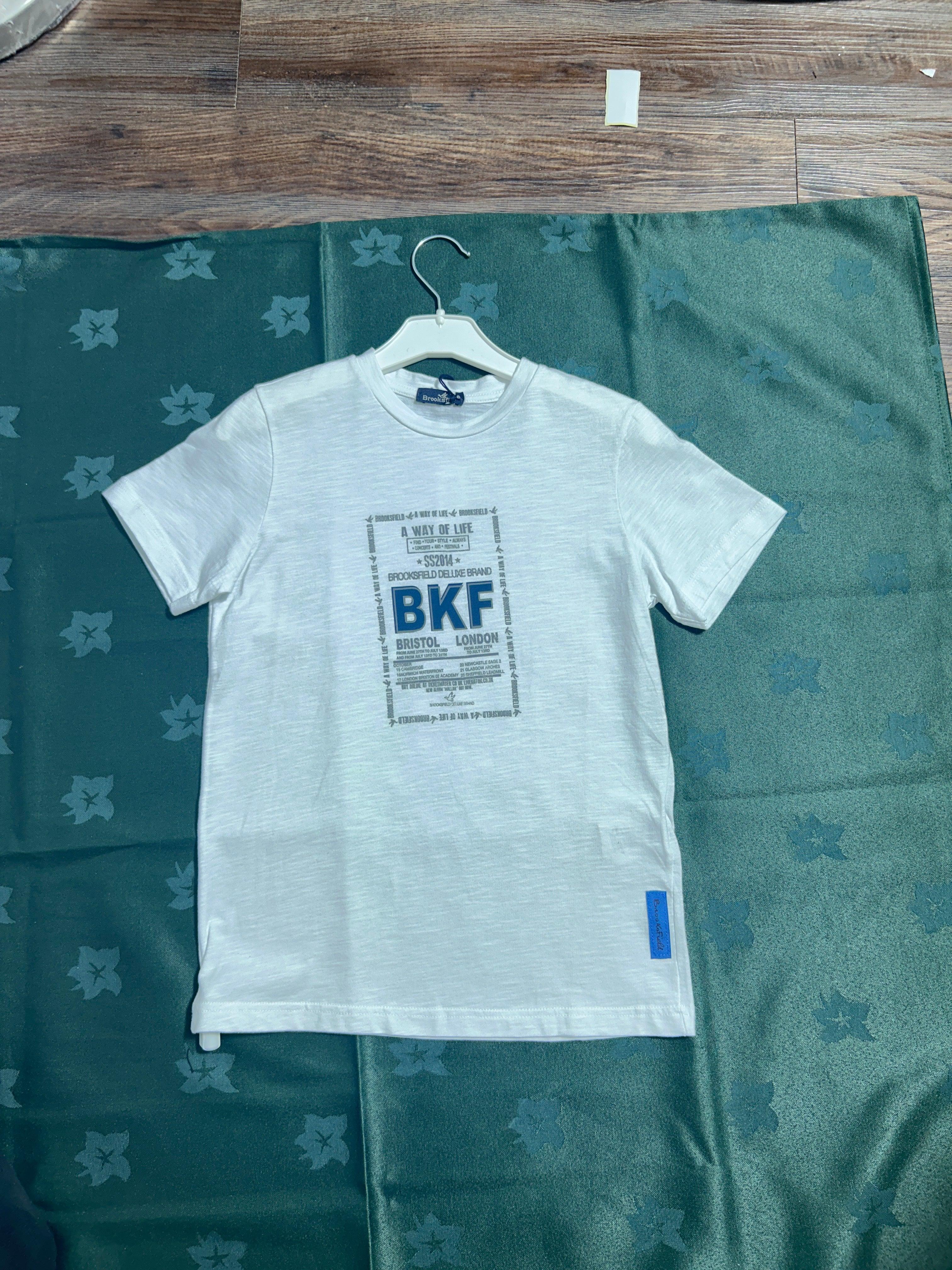 T-SHIRT BLANC POUR GARÇON BROOKSFIELD RN SS