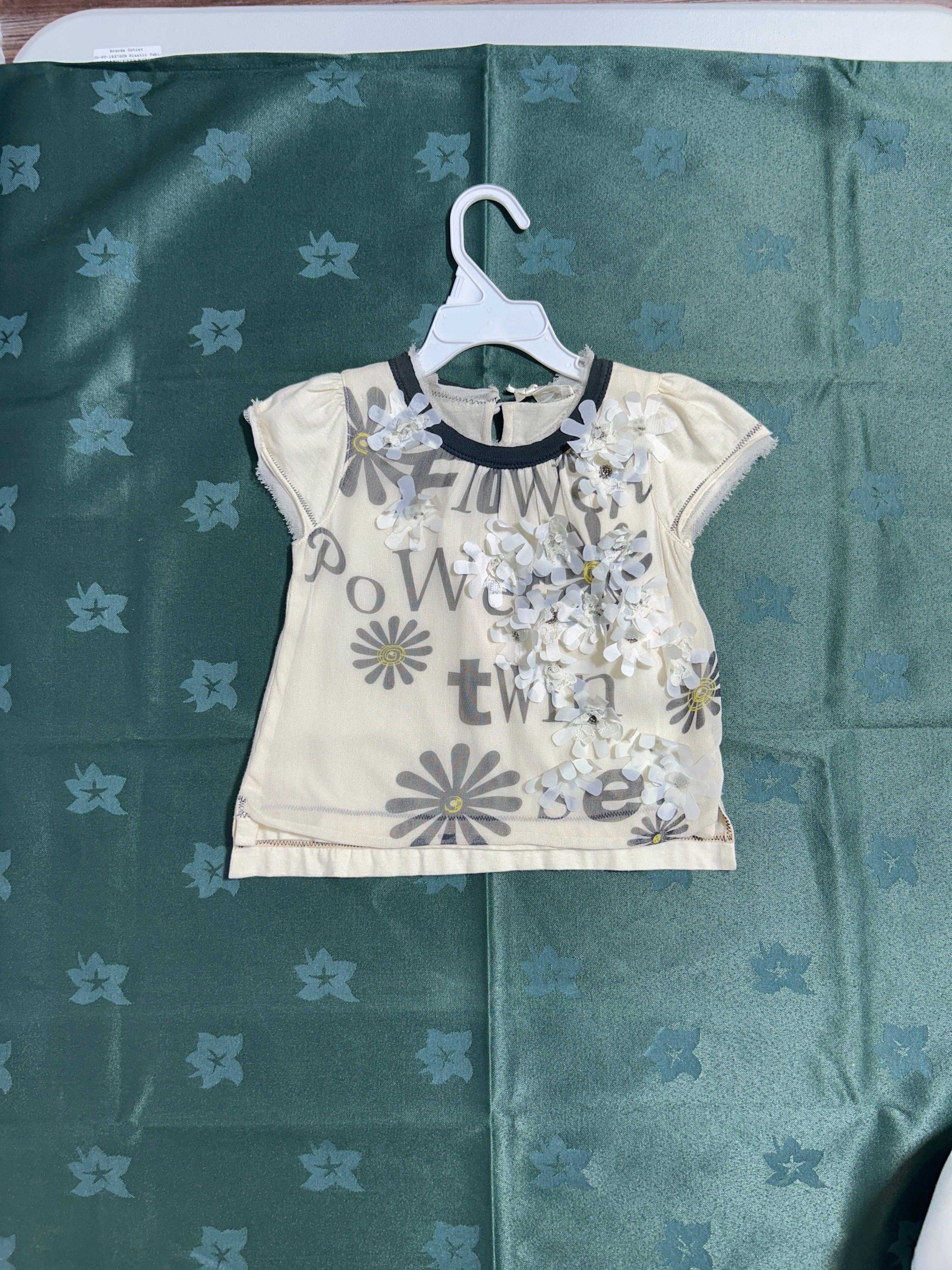 TWIN-SET CREM-2Y GIRL T-SHIRT FS52HV