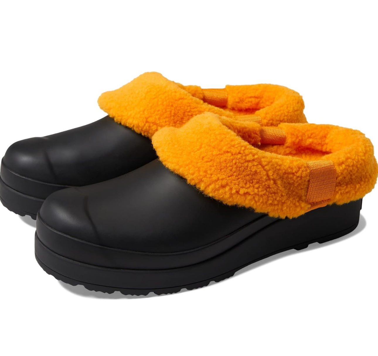 Hunter W Play Sherpa Insulated Clog Black/Nomad Orange WFF100RSP