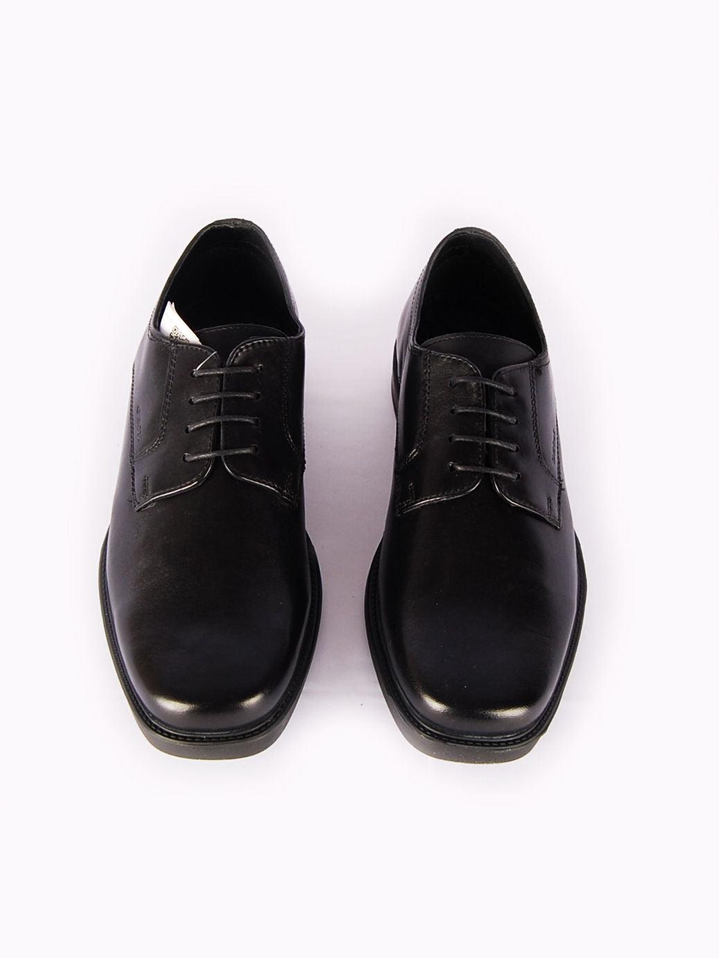 GEOX Plain Black Men Formal Shoes