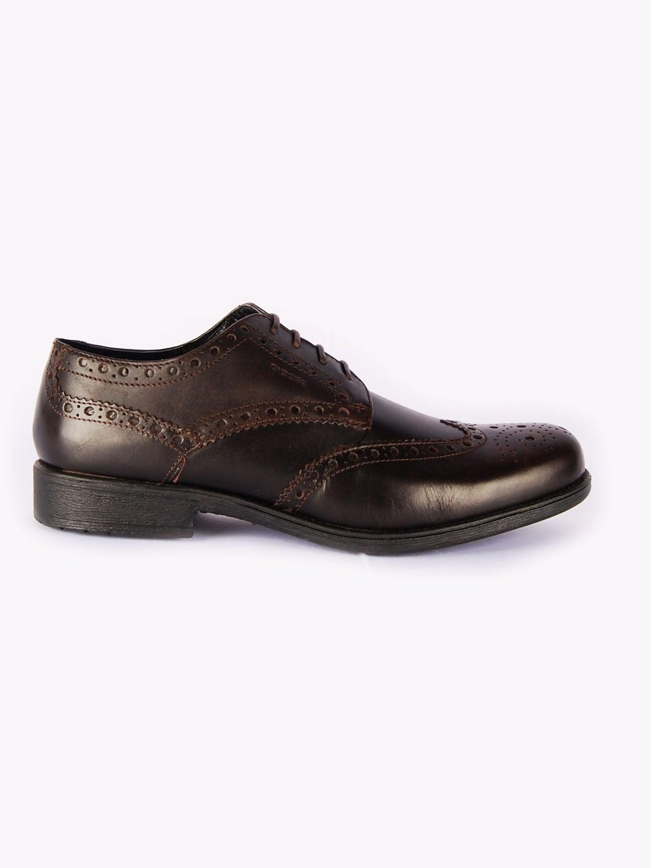 Chaussures habillées marron pour hommes de marque GEOX