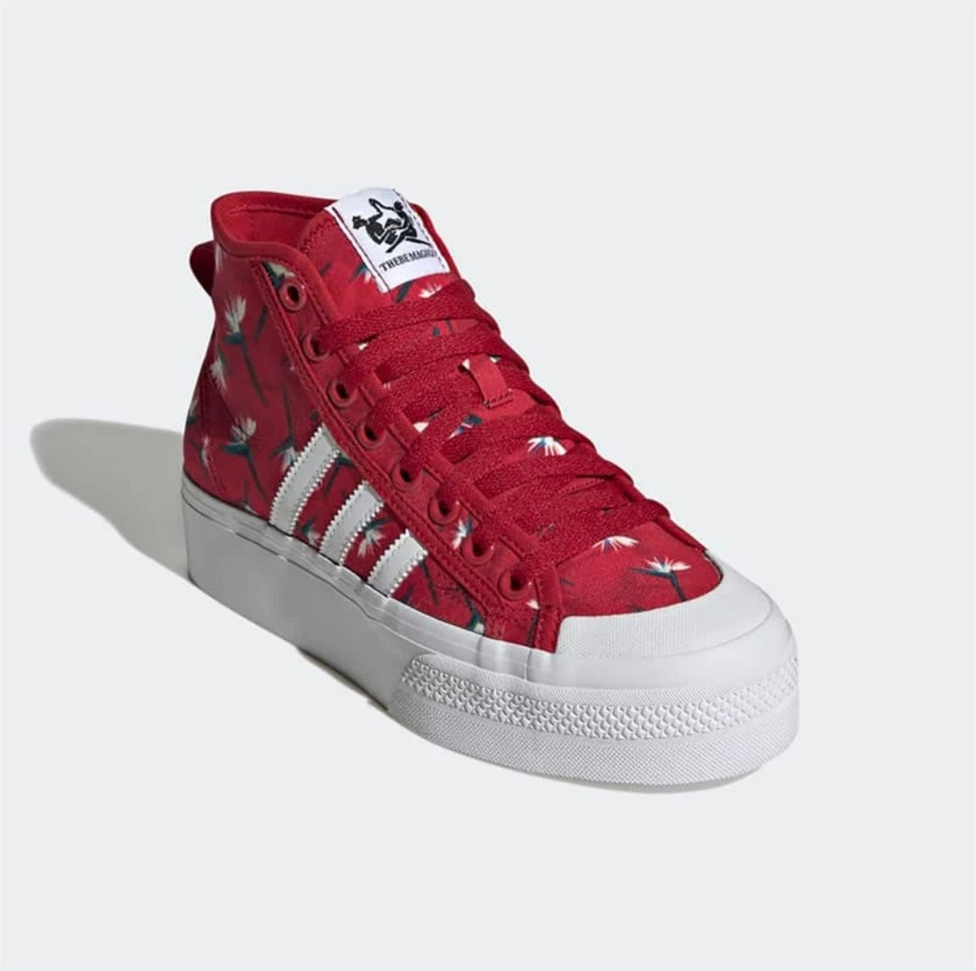 Adidas Nizza Platform Mid GY9561 Shoes Tm W Red/White (US-6)