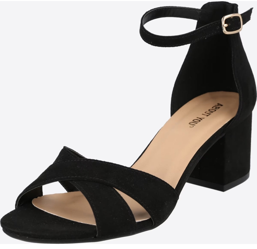 About You Women Heeled Sandal Black 1023640338