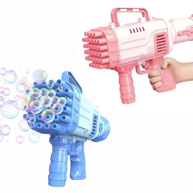 Pistolet à bulles rose à 32 trous pour fête