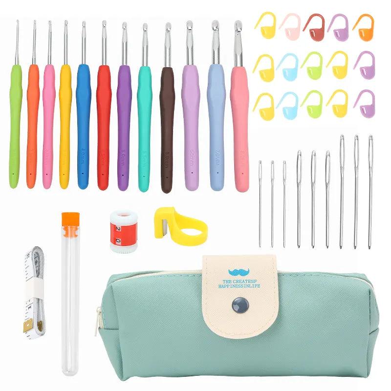 Crochet Hook Set With Case Sewing Needle Starter Crochet Kit For Beginners Adults