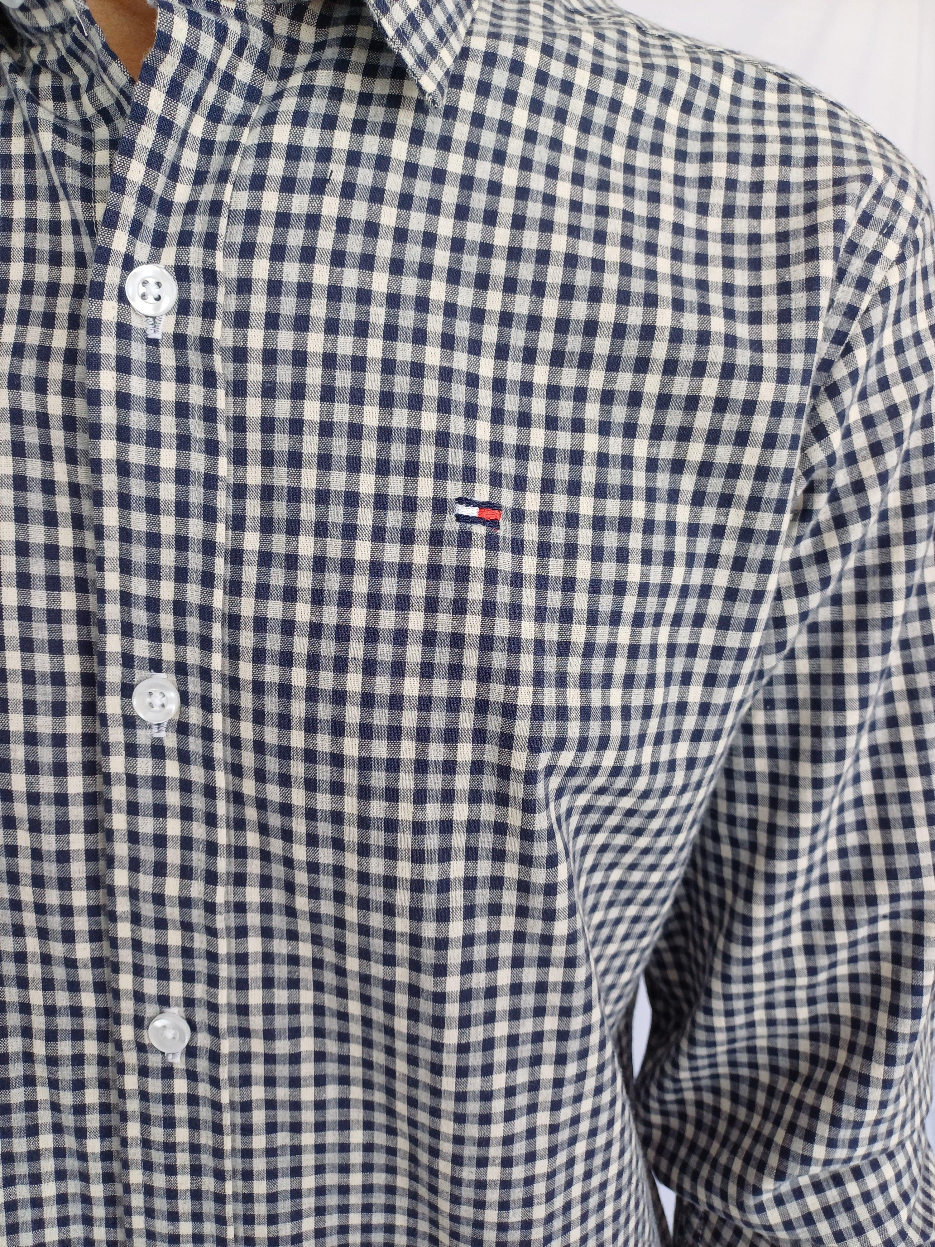 Black White check Tommy Hilfiger Men Shirt