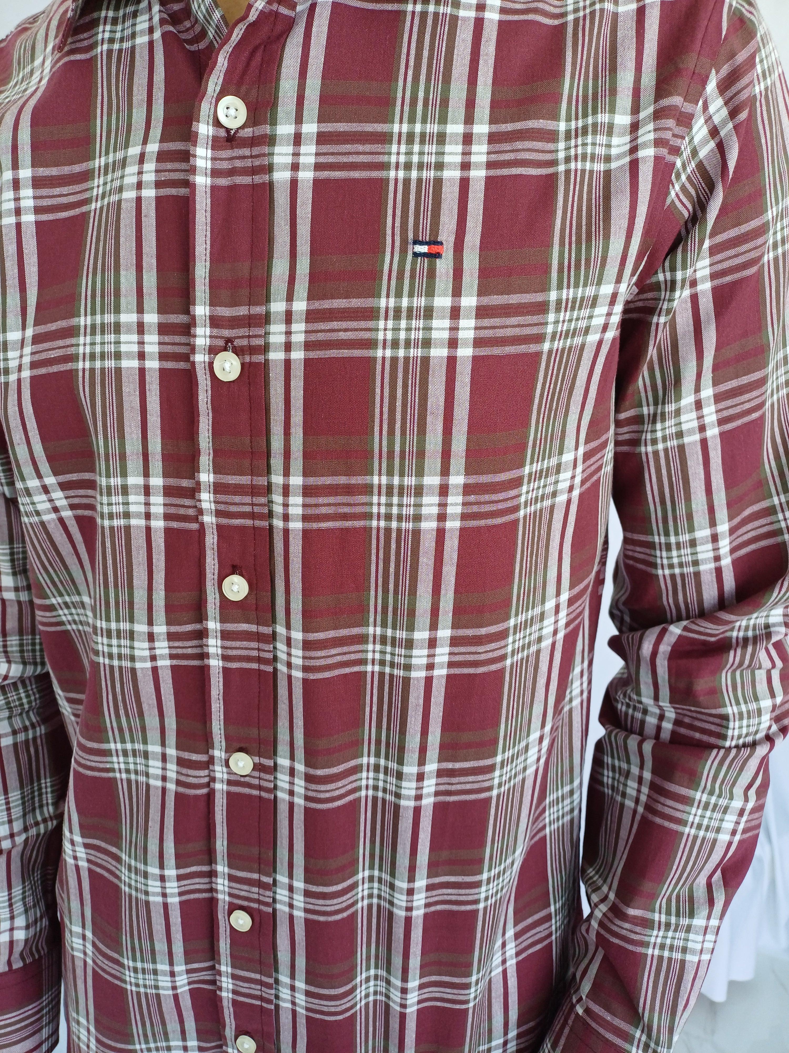 Maroon check Tommy Hilfiger Men Shirt