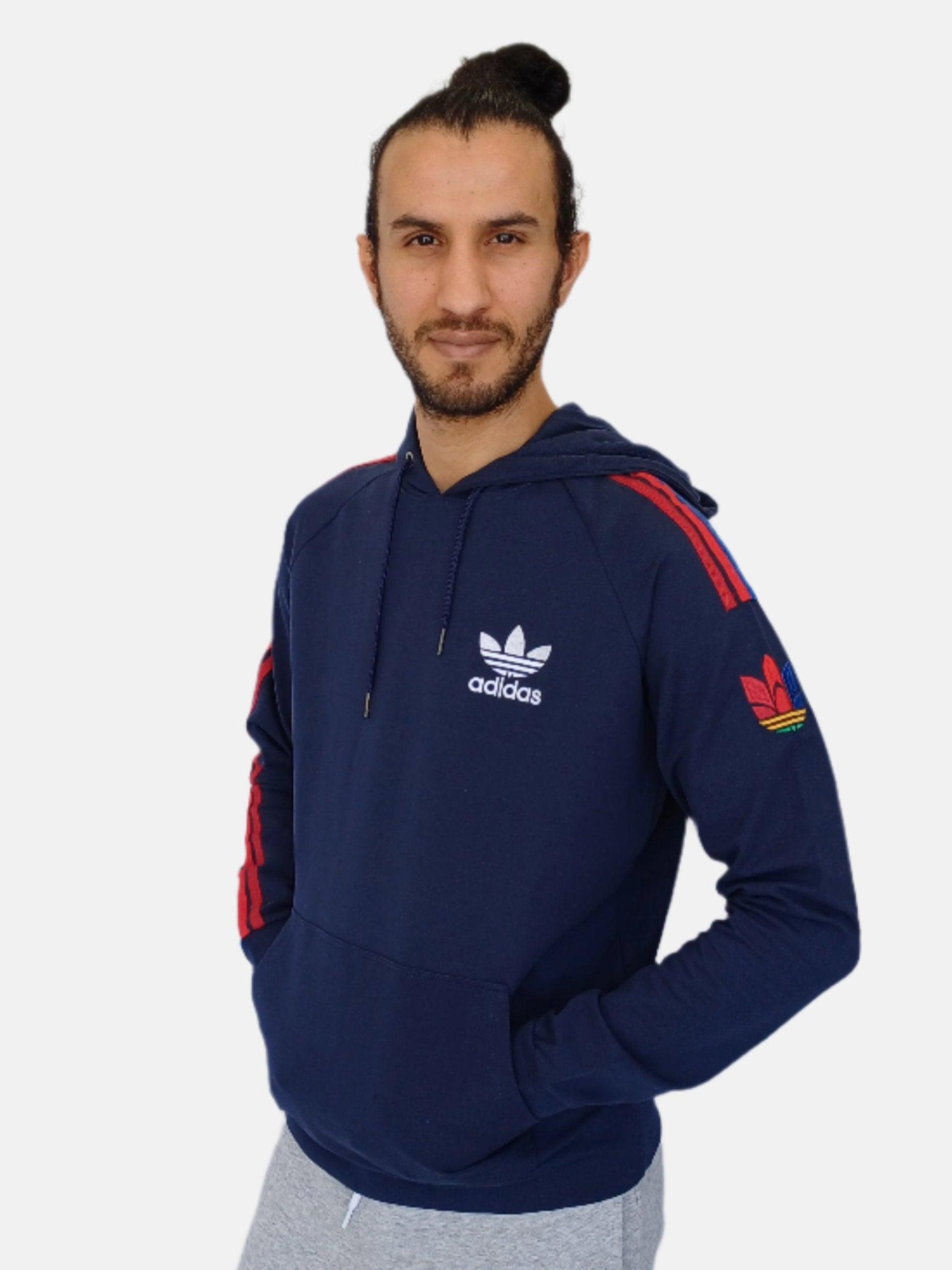 Navy Adidas Men Hoodie Sweater