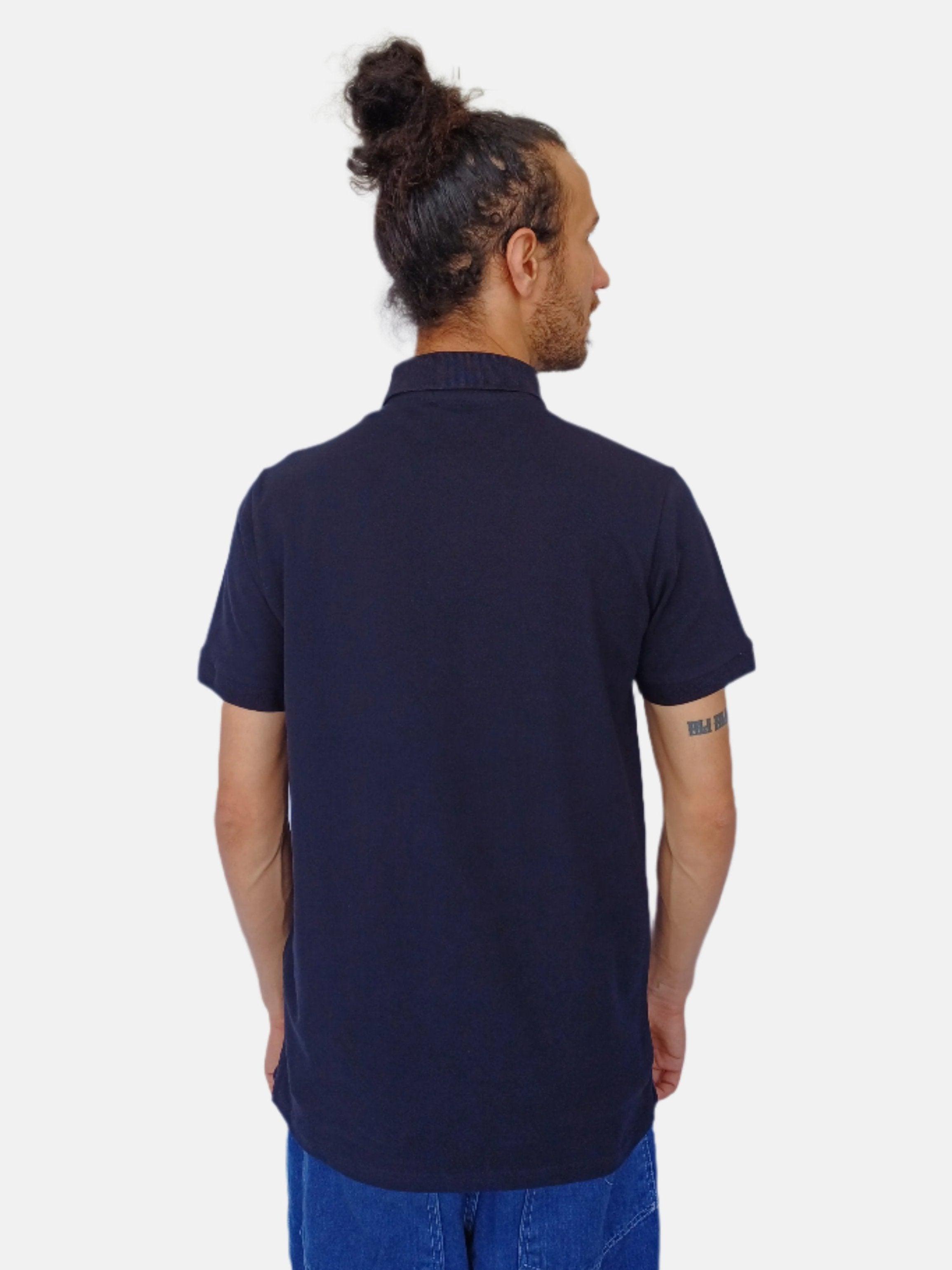 Polo Ralph Lauren bleu marine uni pour homme, coupe slim, petit poney