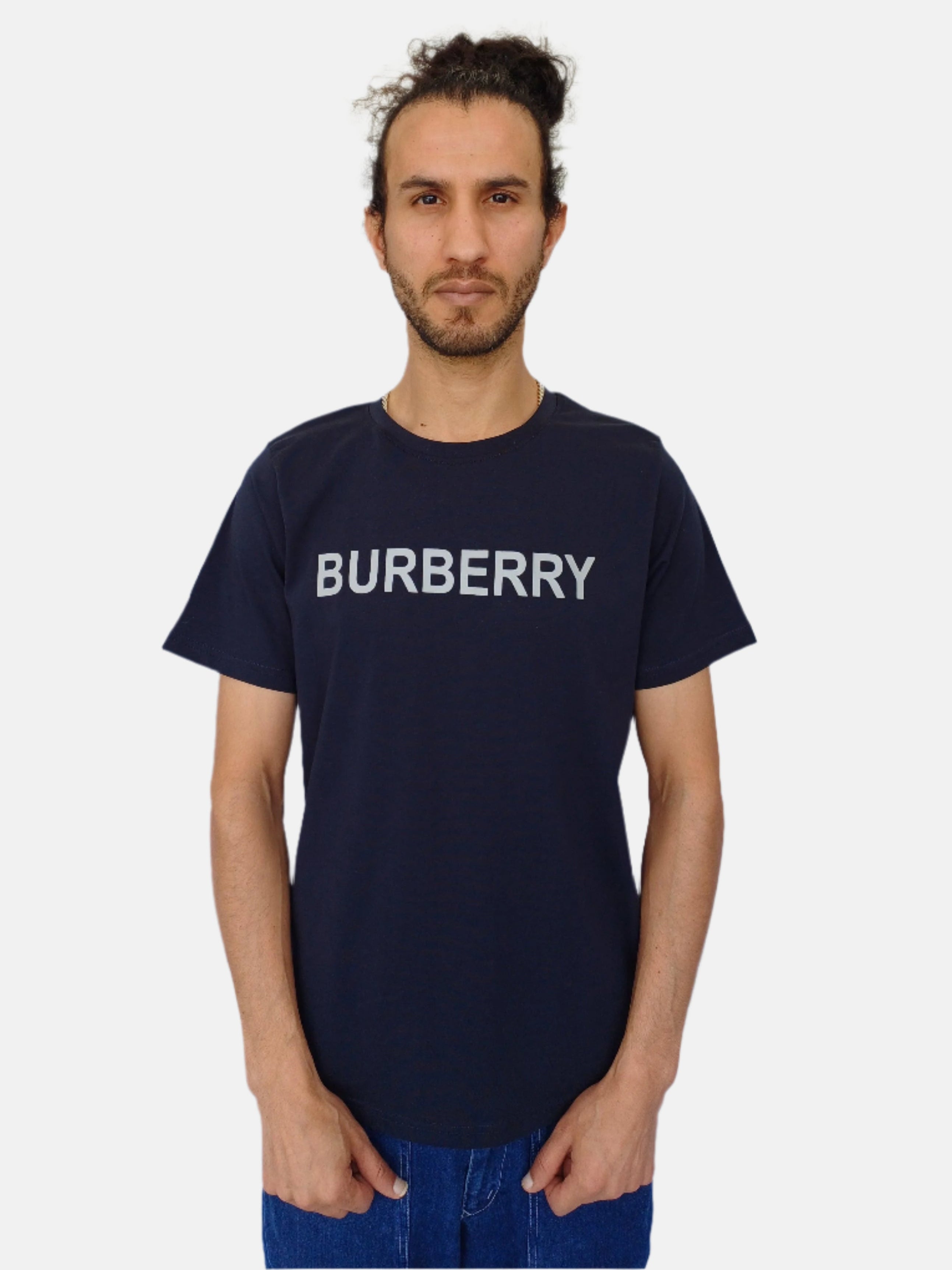 Burberry Round Neck T-shirt Navy