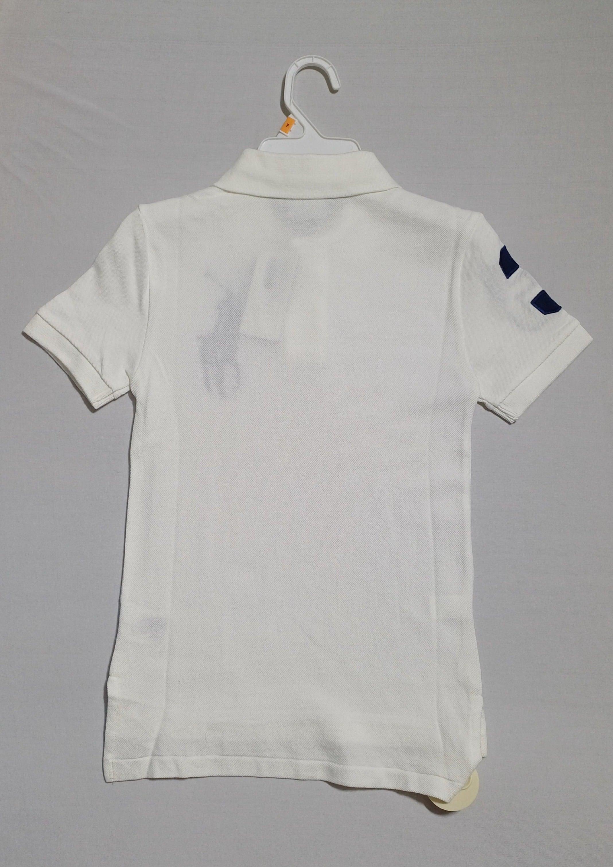 RALPH LAUREN WHITE-S-8Y BOYS POLO T-SHIRT 323169118