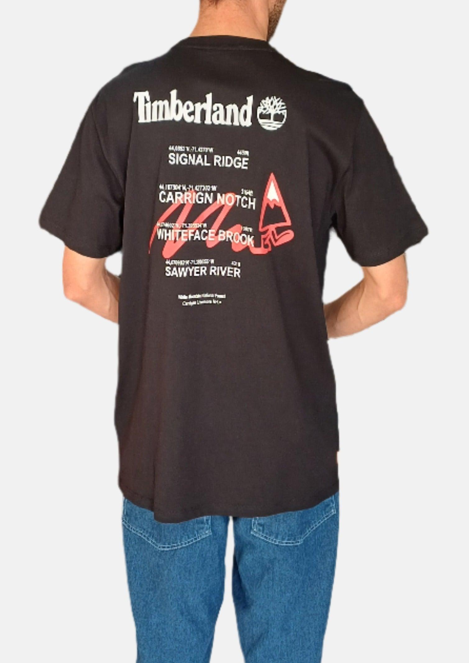 T-SHIRT À MANCHES COURTES TIMBERLAND BLACK SIGNAL RIDGE TRAIL RN