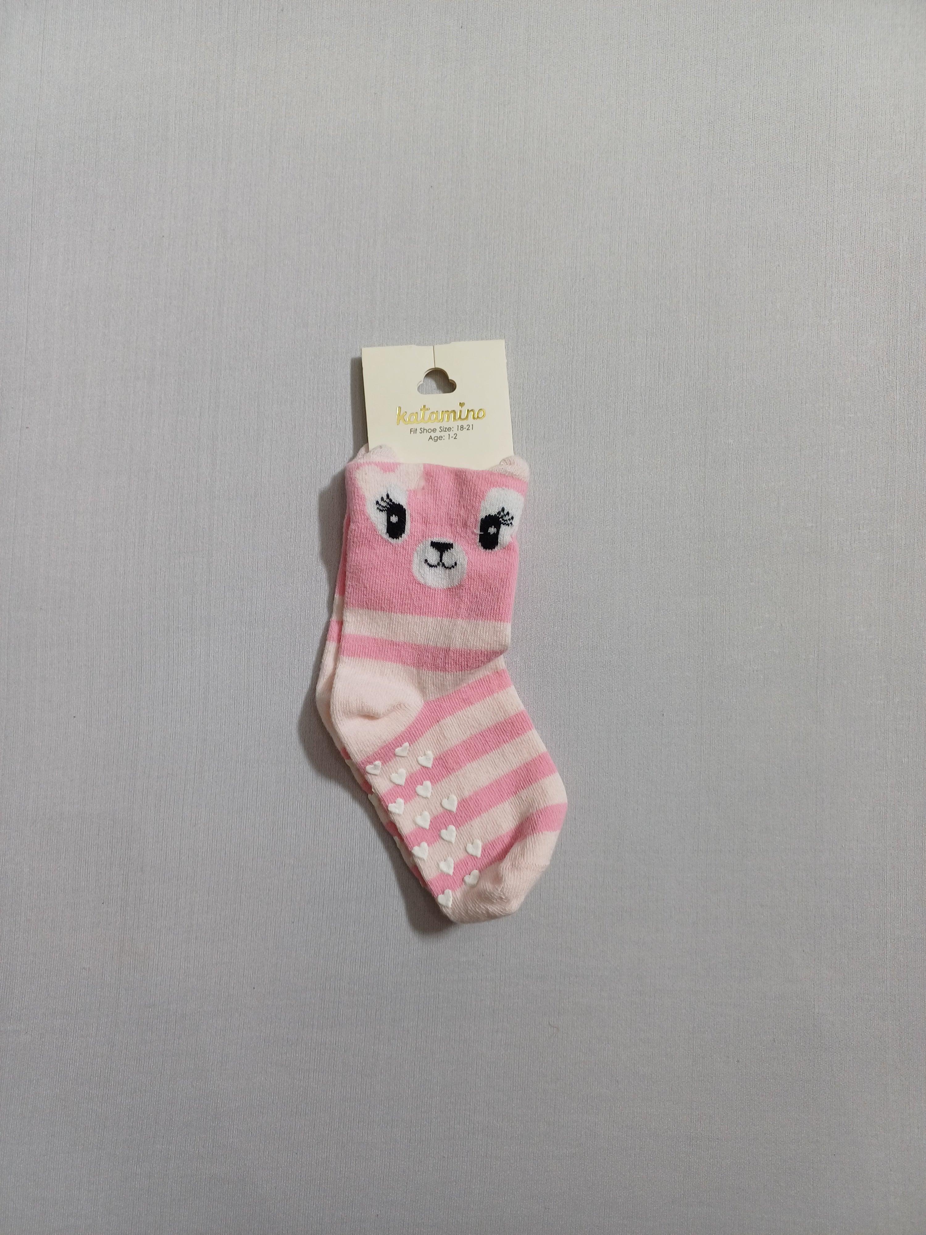 k21002 Pink 3D girl socks