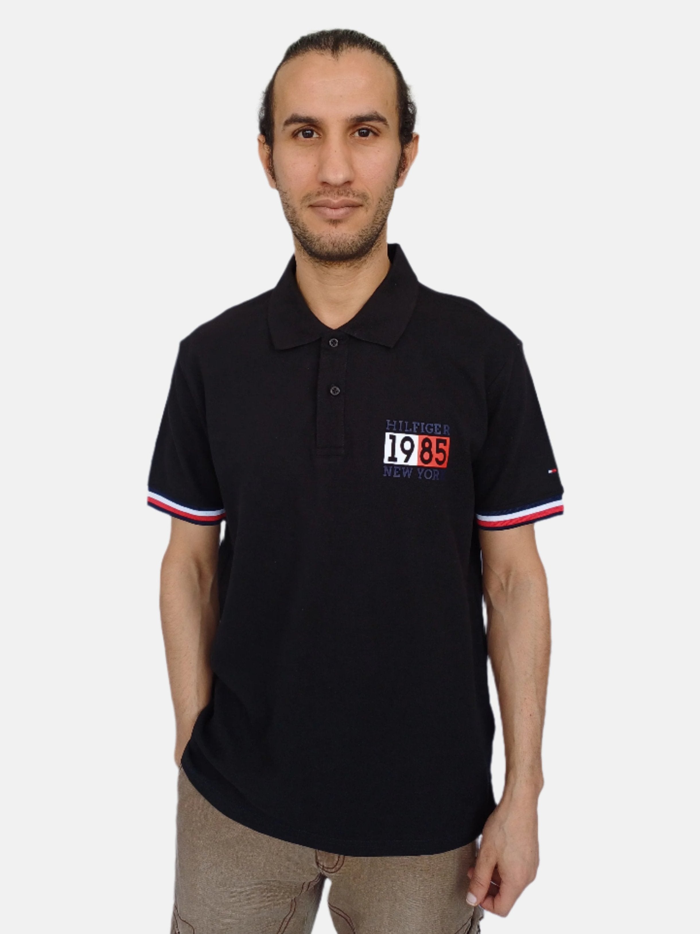 Tommy Hilfiger Men Polo T-shirt Black