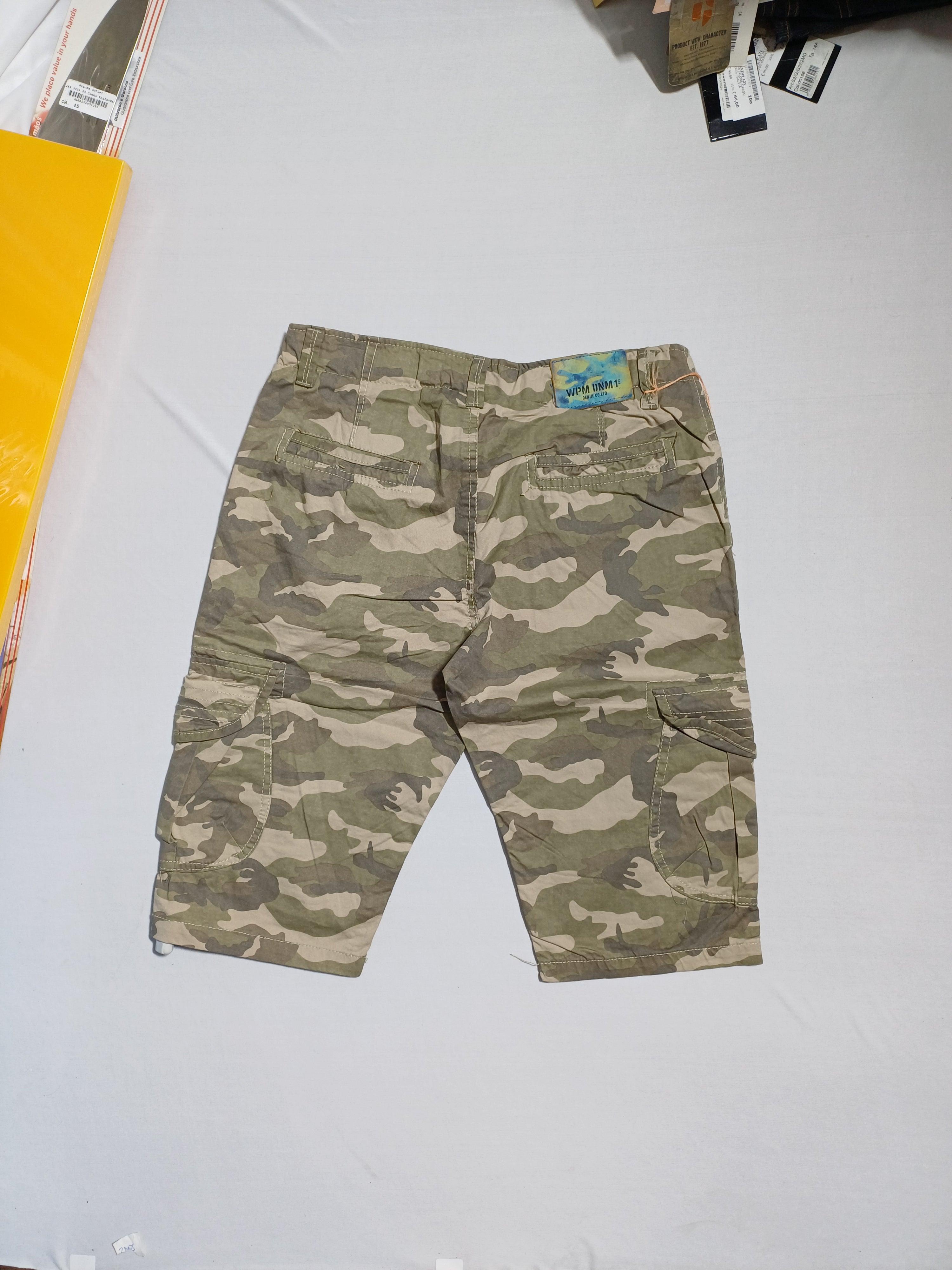 WPM GREEN-44 BOY CARGO SHORTS 3452