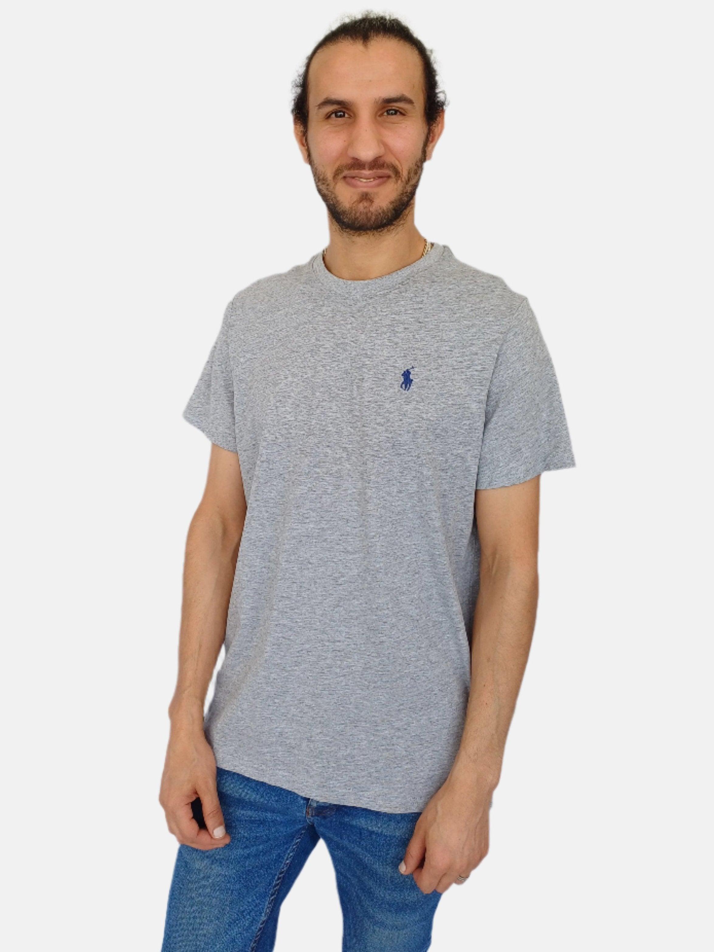 Grey Ralph lauren Men Plain Round Neck T-shirt small Pony