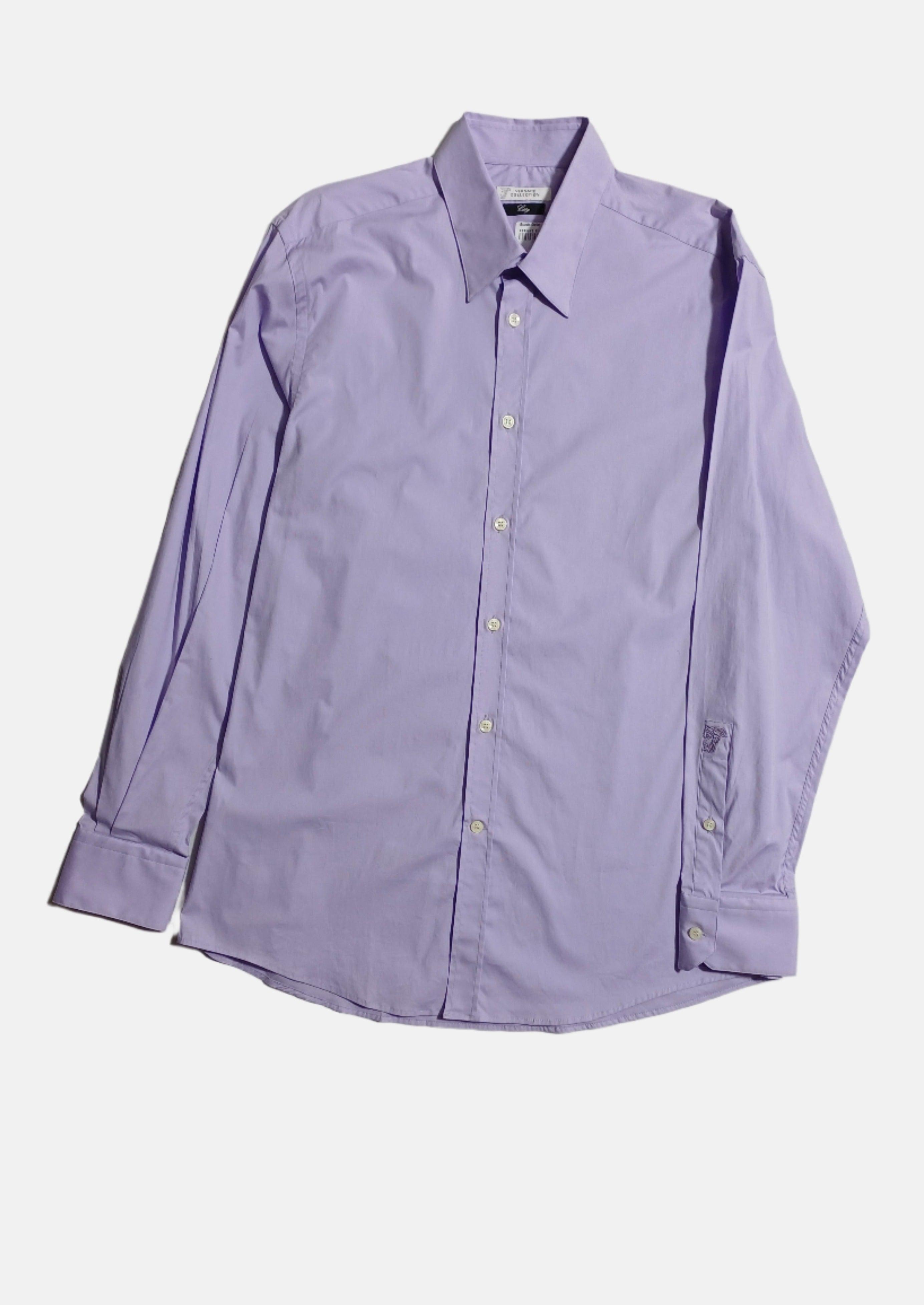 VERSACE Purple Men Shirts