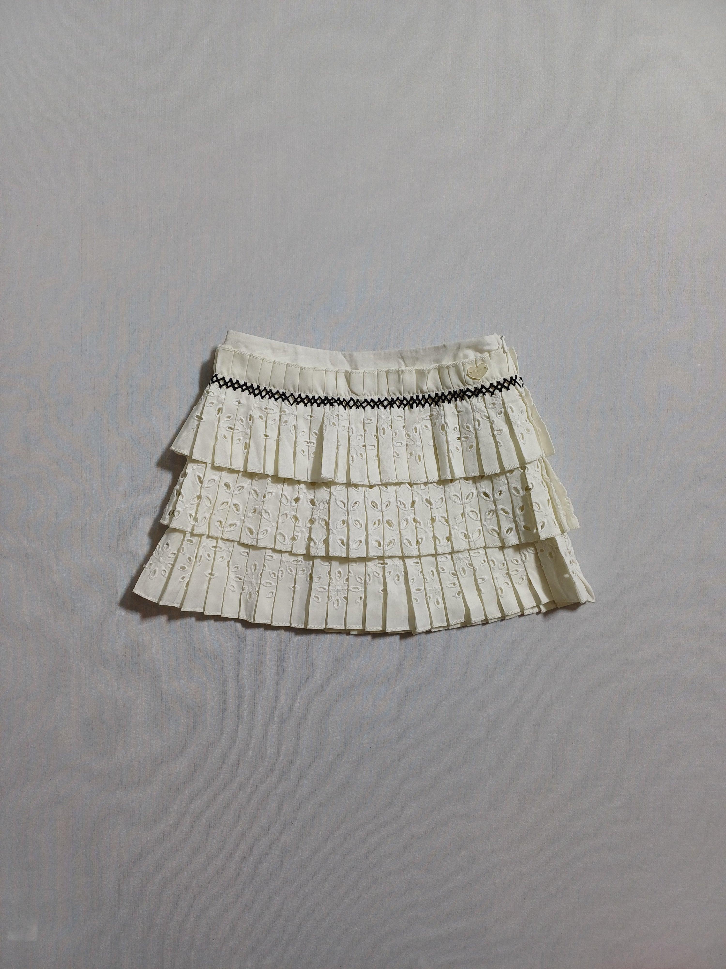 TWIN-SET WHITE-2Y GIRL SKIRTS FS52ED