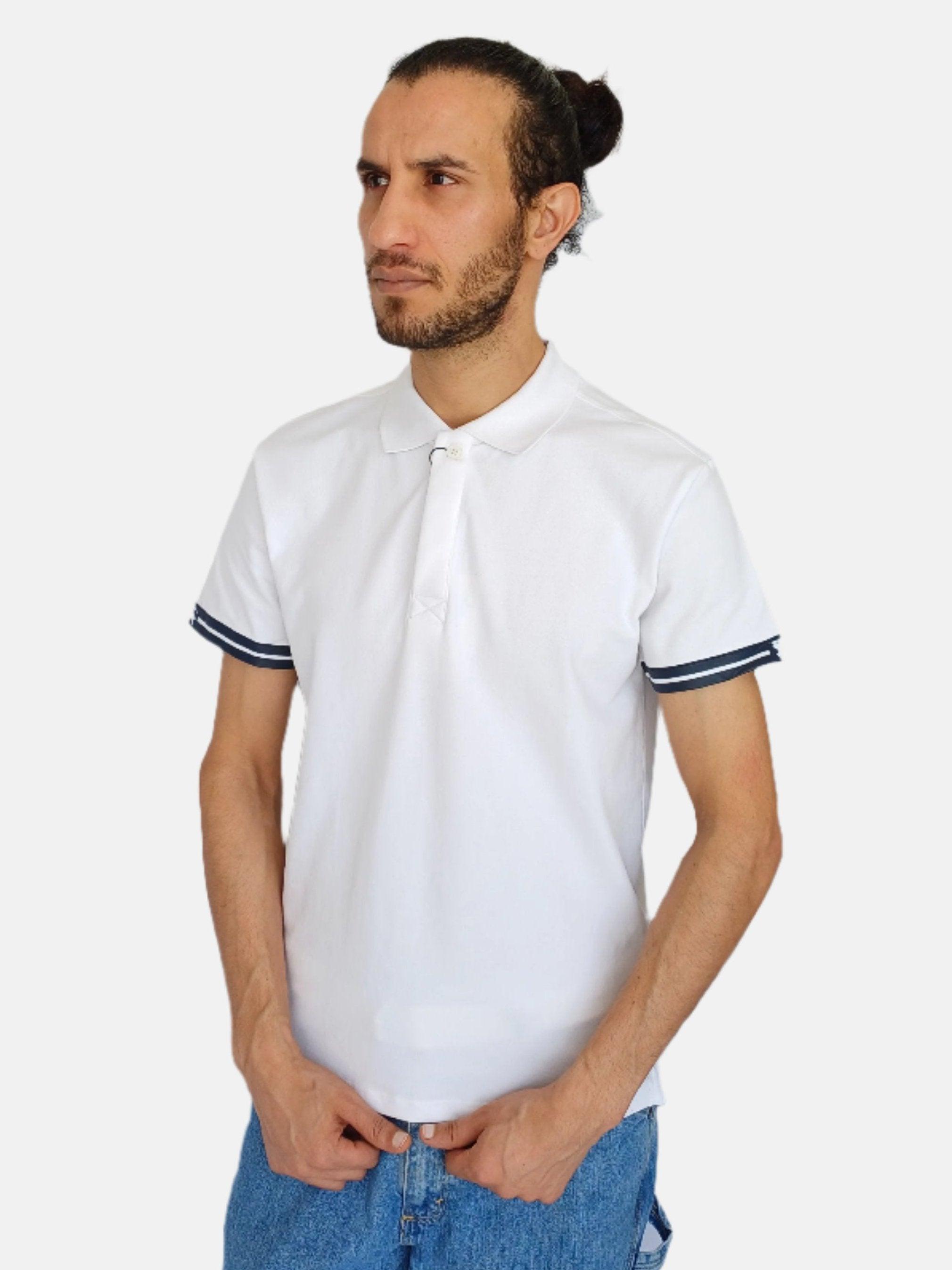 T-shirt polo blanc BURBERRY pour homme