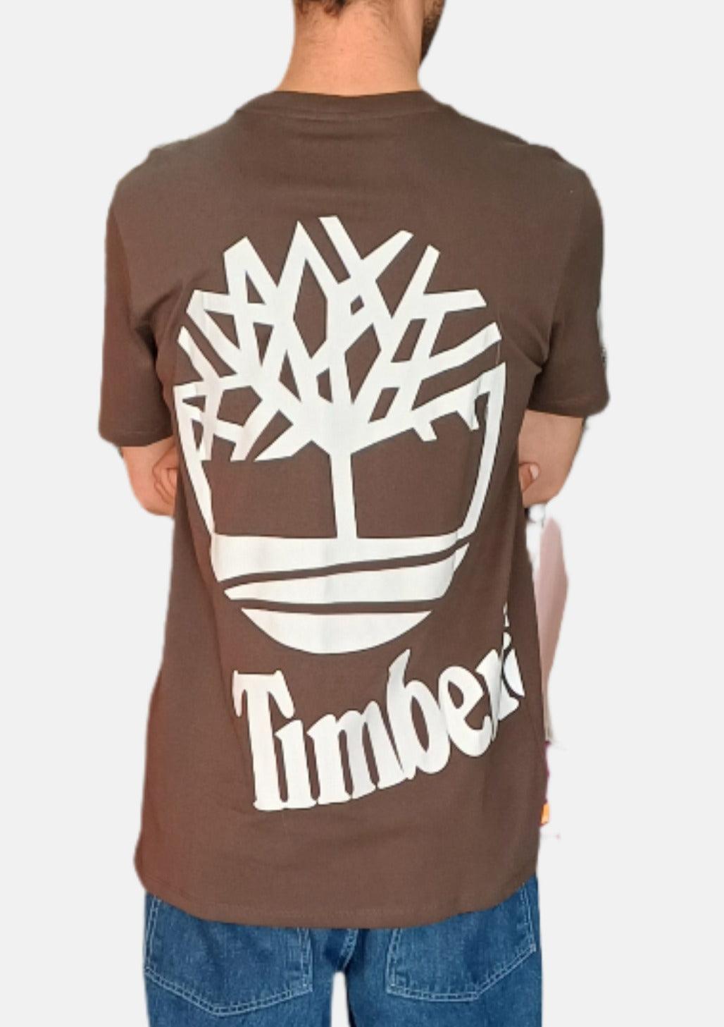 تي شيرت T TREE 2 RN من TIMBERLAND باللون البني الداكن مقاس صغير