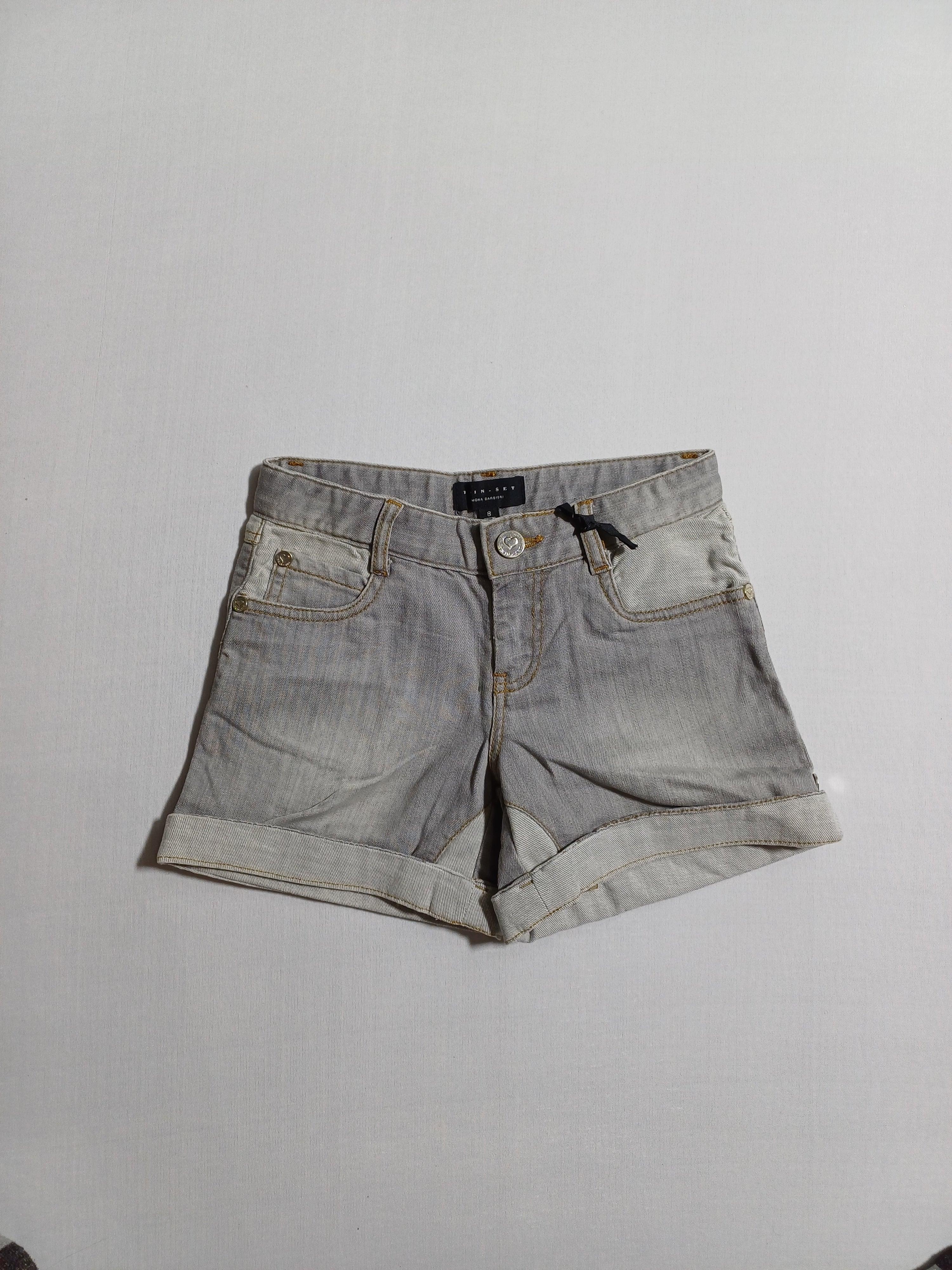 TWIN SET GREY-8A GIRL SHORT GS52M2