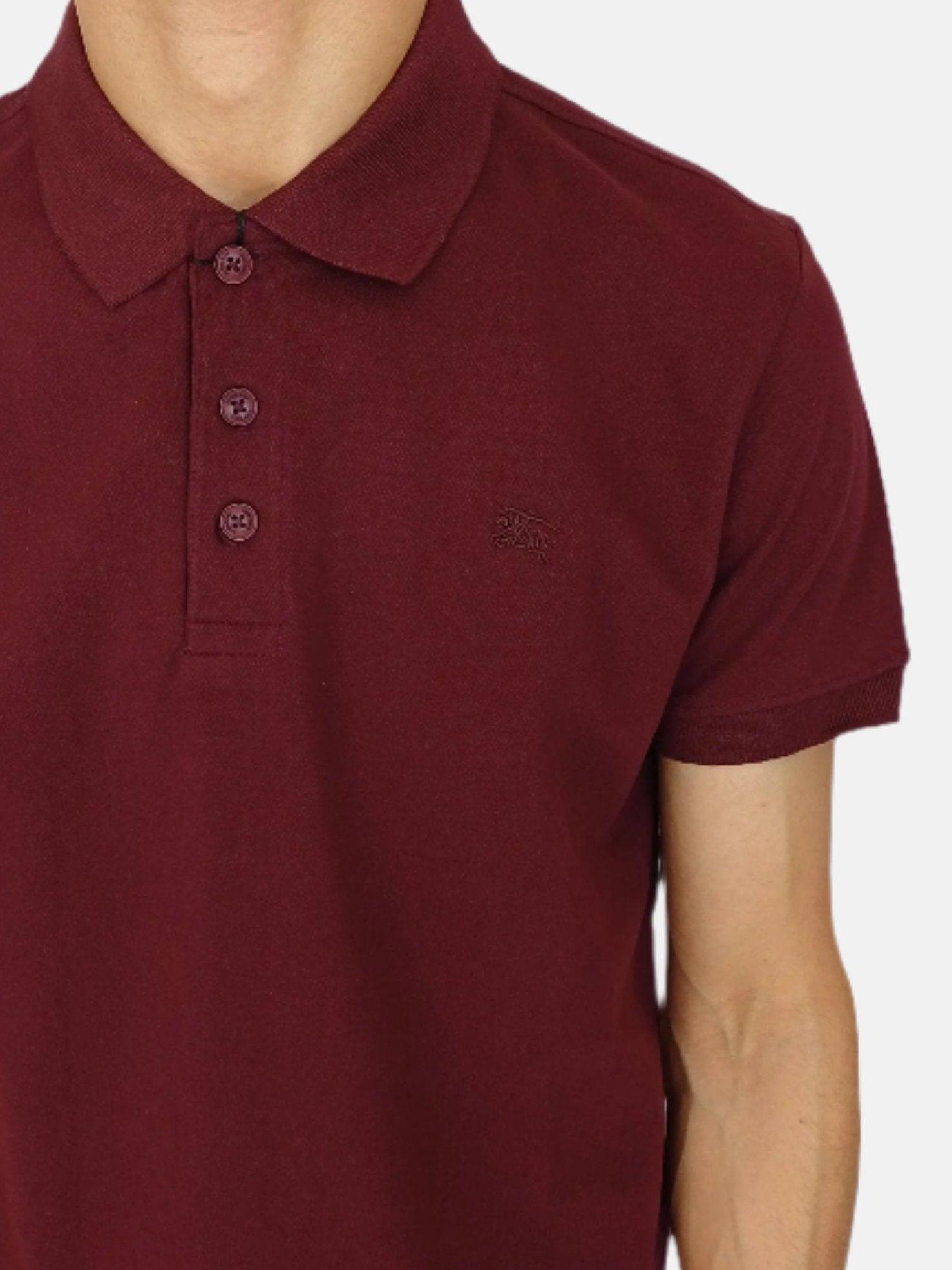 BURBERRY Maroon Men Polo T-shirt