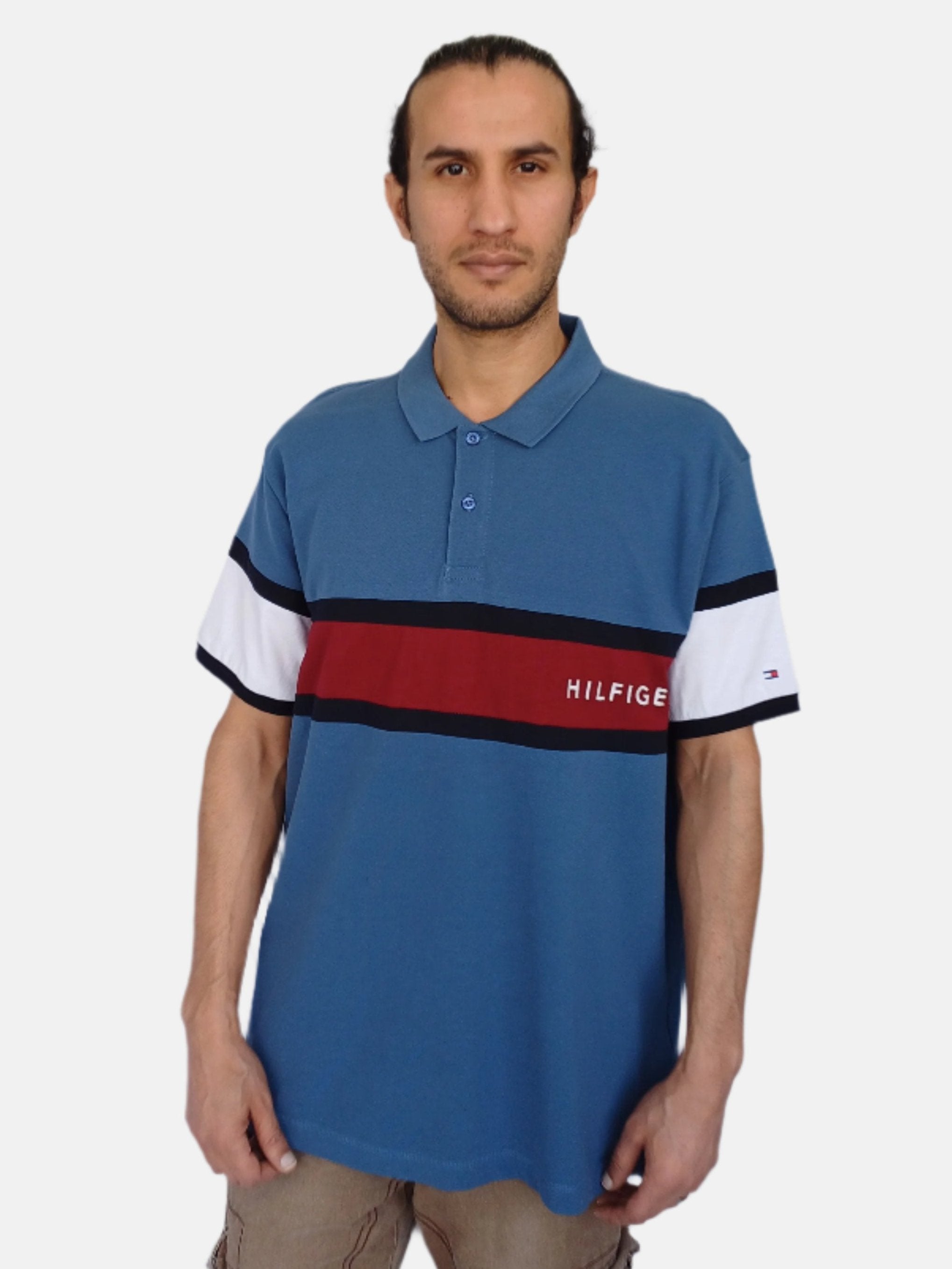 Tommy Hilfiger Men Polo T-shirt Regular Fit Blue