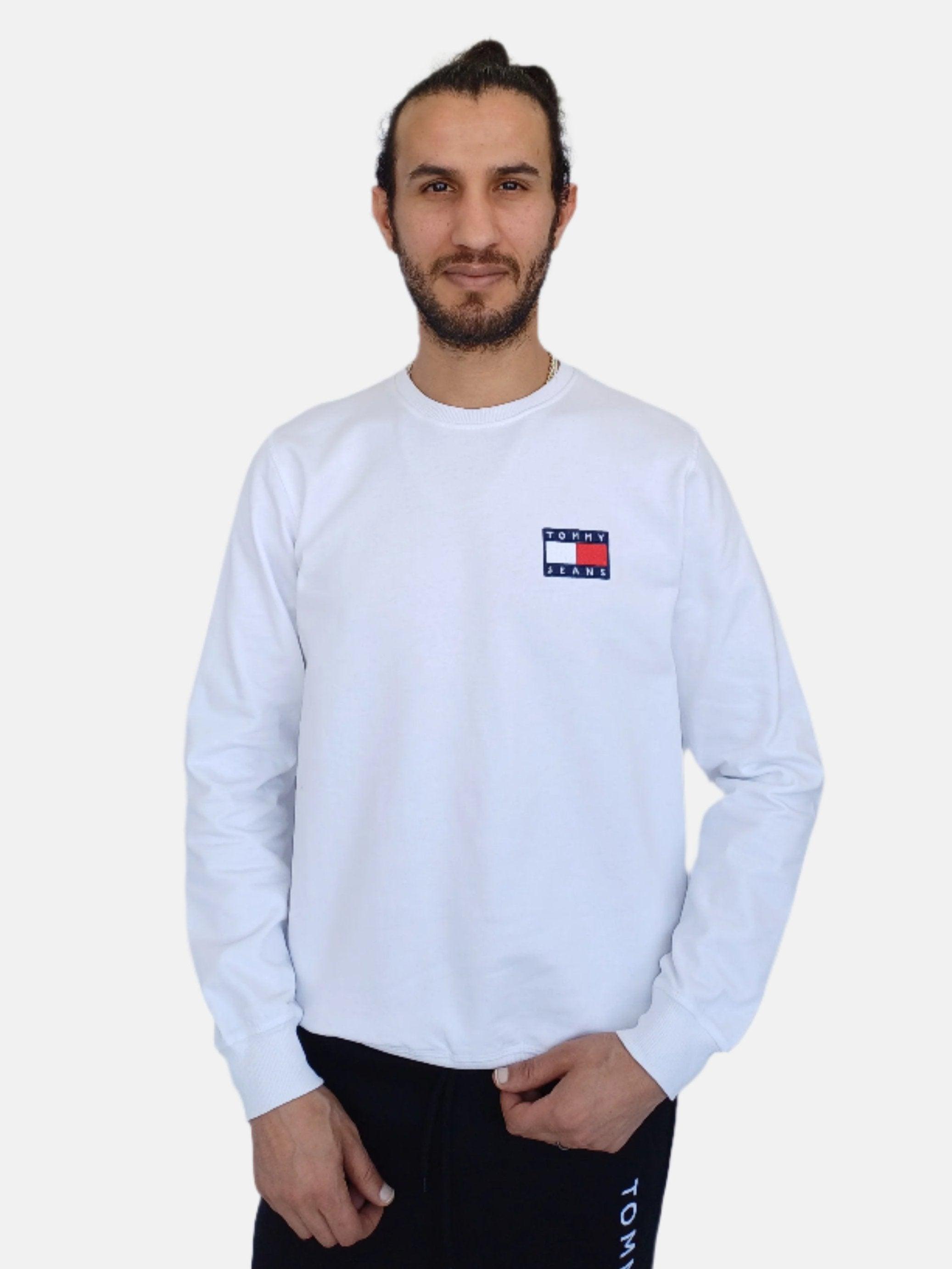 Pull blanc Tommy Jeans pour homme