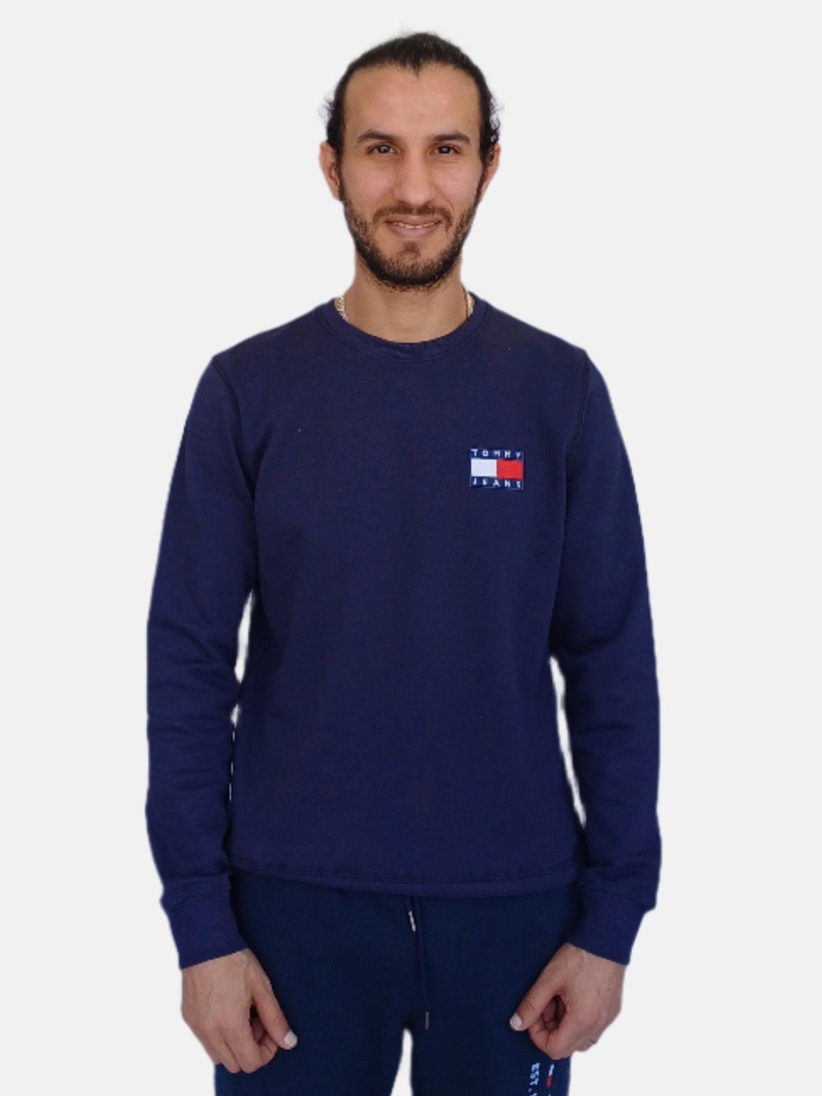 Pull bleu marine Tommy Jeans pour homme