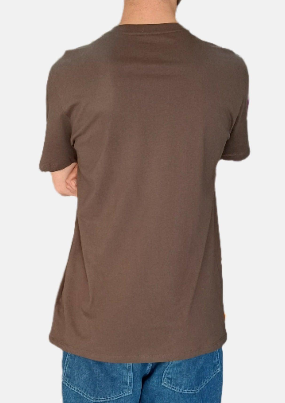 T-SHIRT TIMBERLAND MARRON FONCÉ IMPRIMÉ POITRINE RN SS