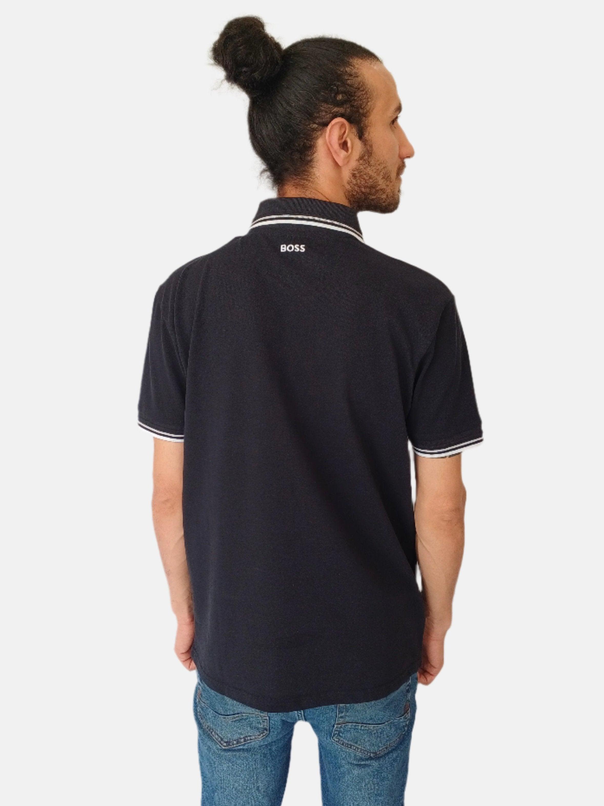 Navy Boss Paddy Pro Moisture Polo T-shirt