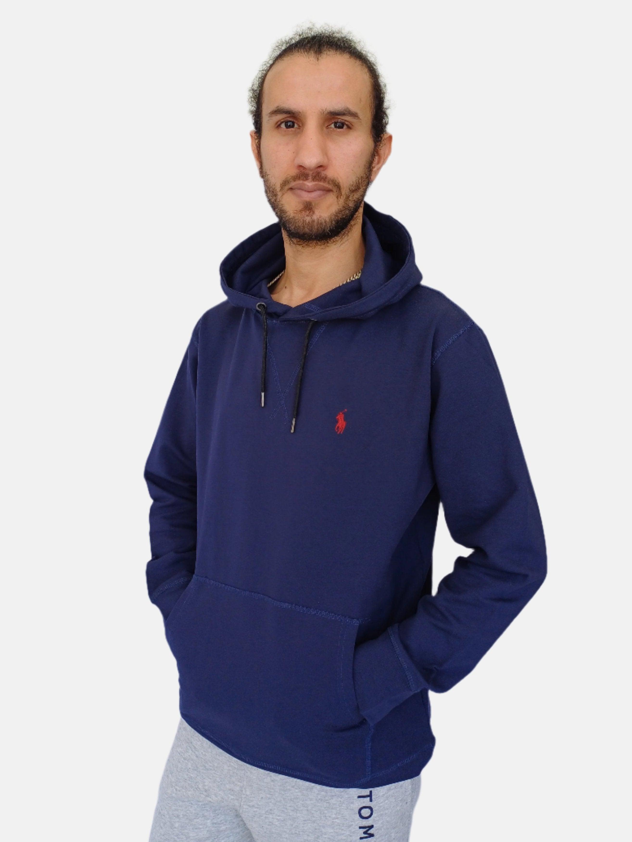 Navy Blue Ralph Lauren Men Hoodie Sweater