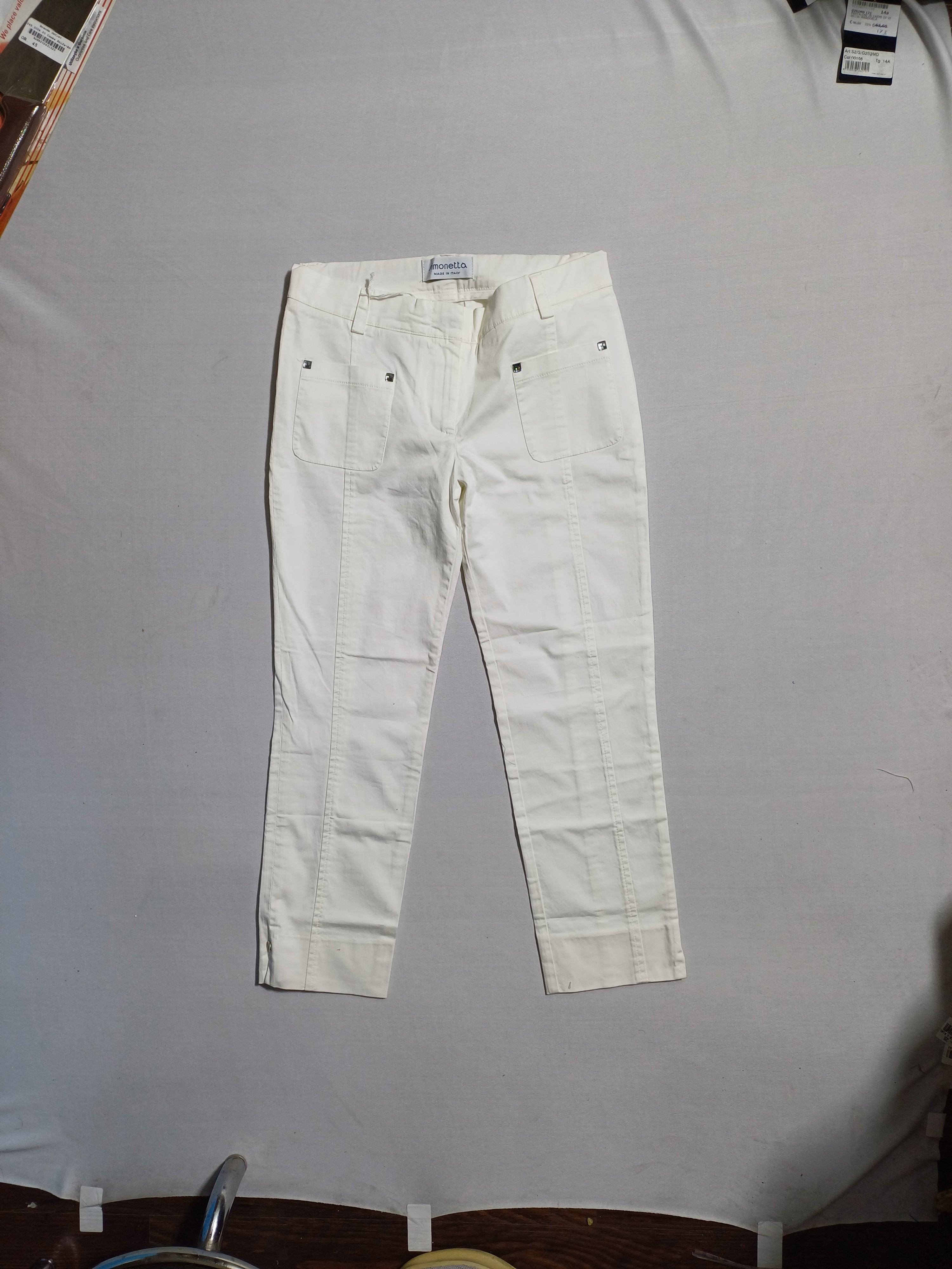 SIMONETTA WHITE-10Y GIRL TROUSER 6282