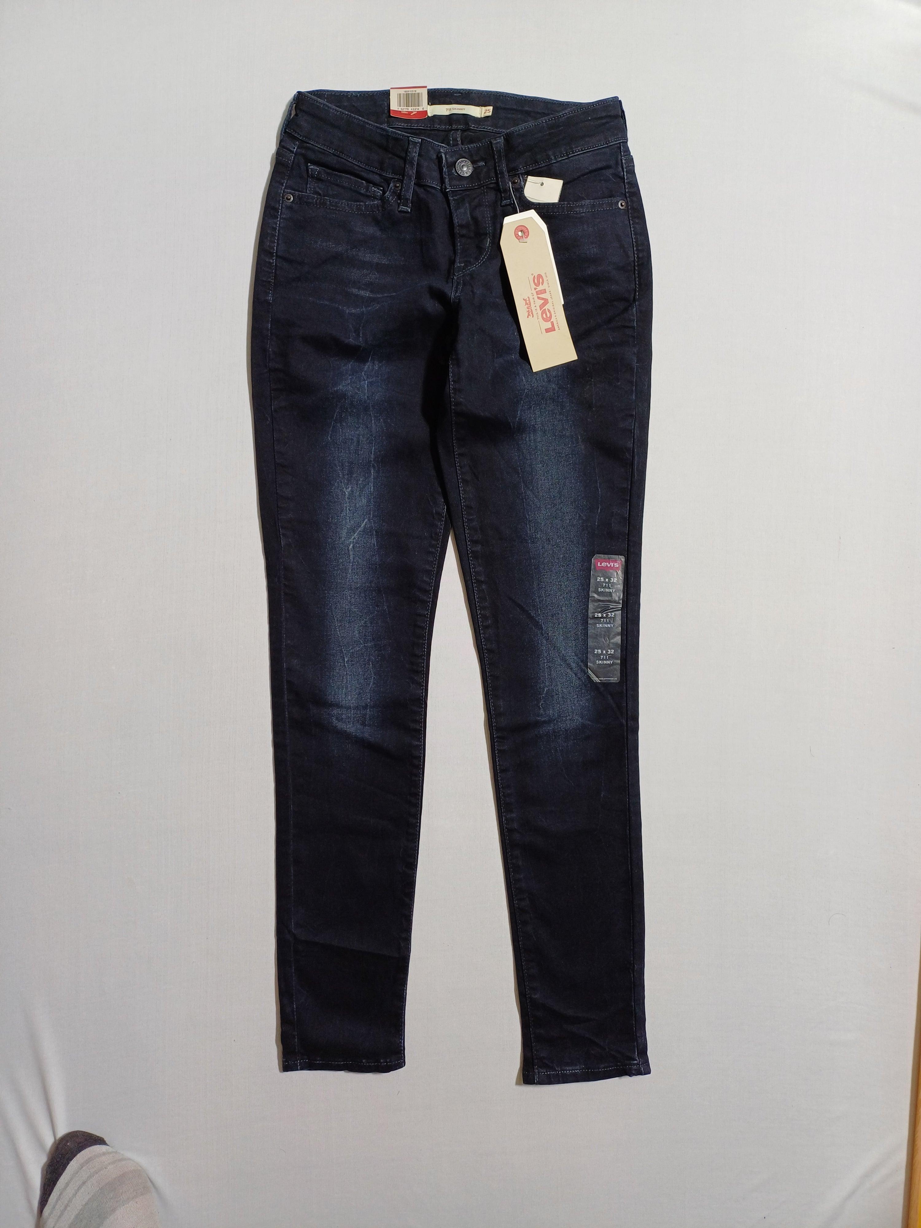 JEAN LEVI'S 25X32 711 SKINNY FILLE NOIR