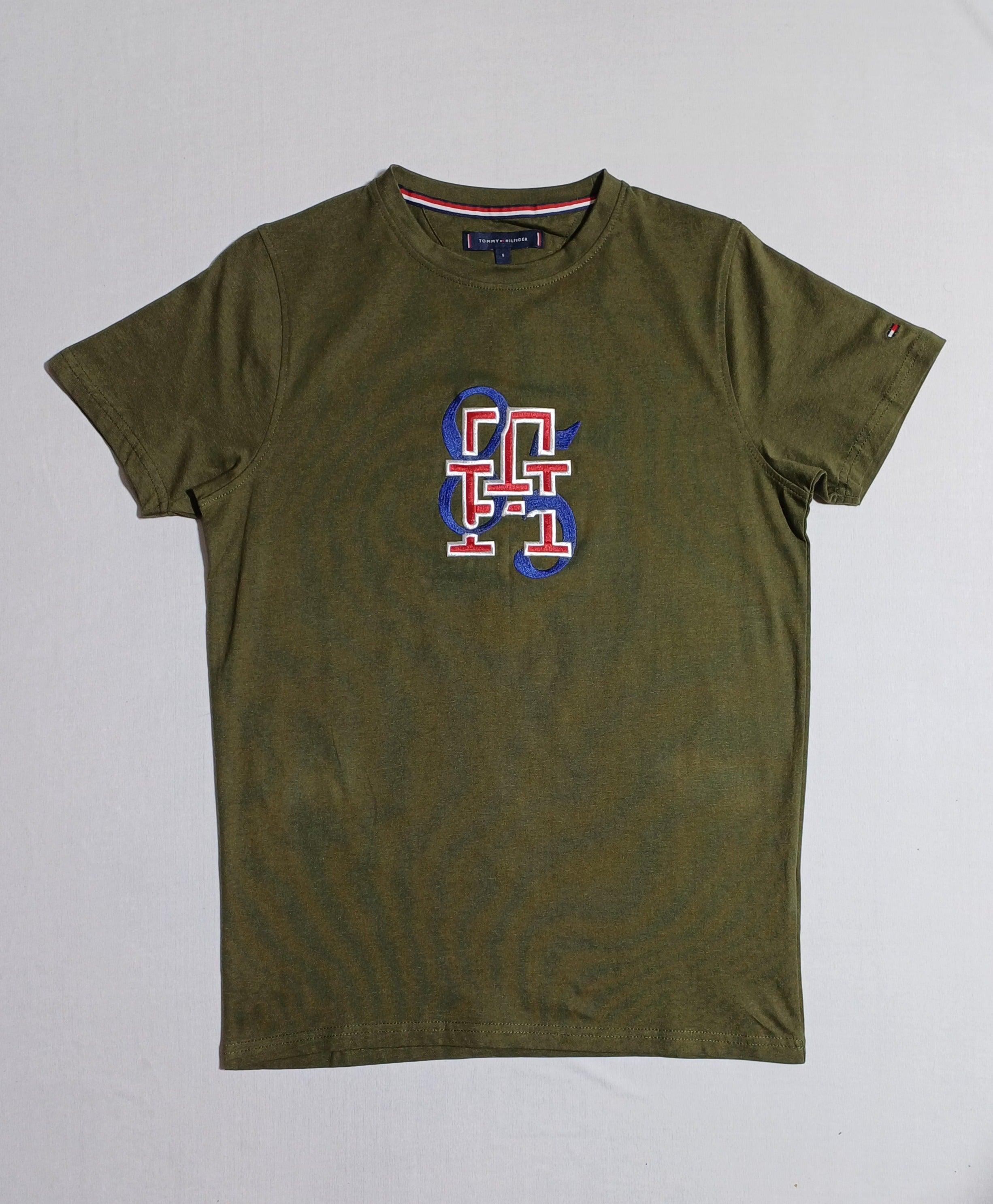 T-SHIRT COL ROND VERT CLAIR TOMMY HILFIGER SS