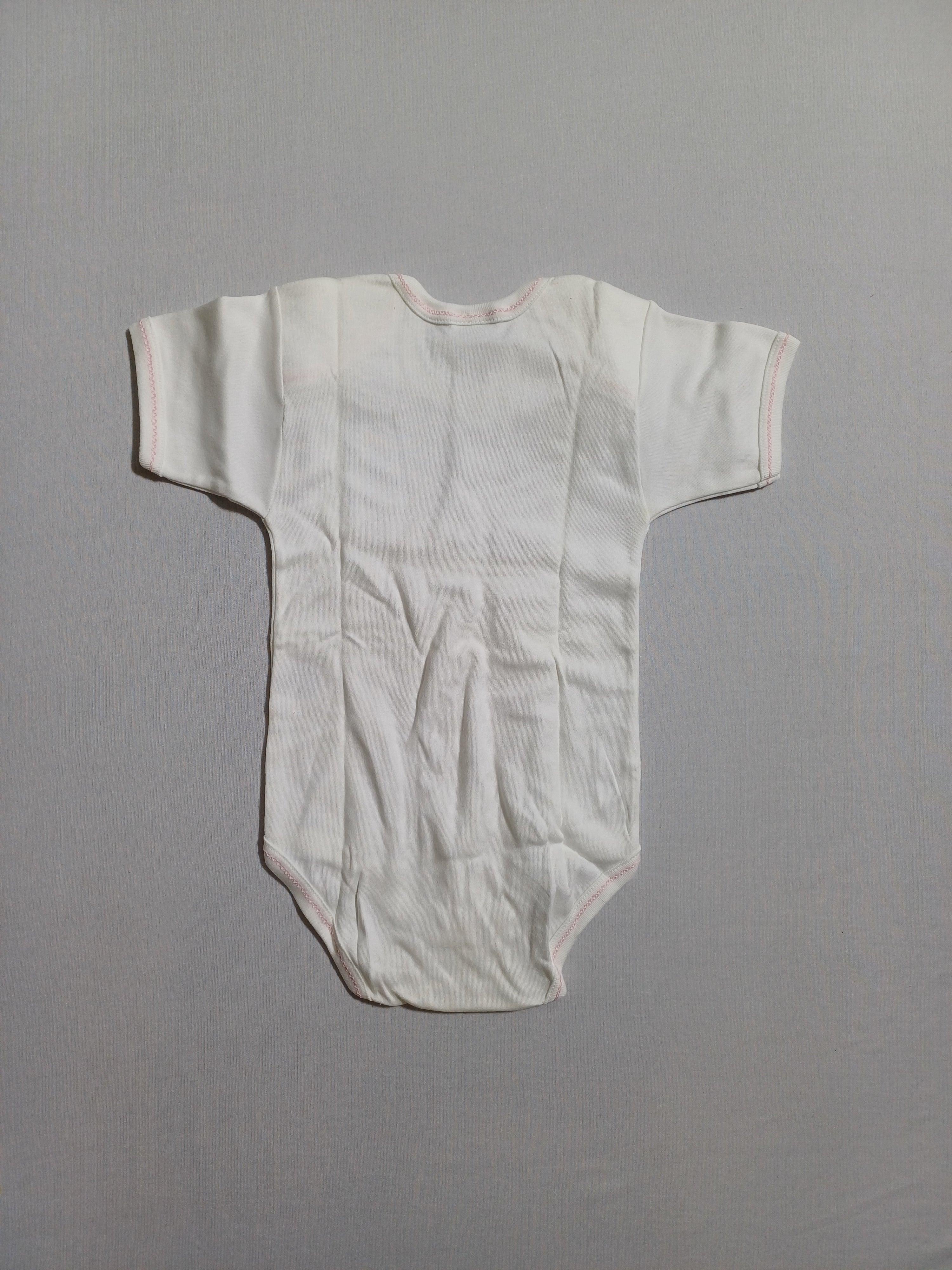 BAMBIBEL WHITE PINK BABY ROMPER 41046