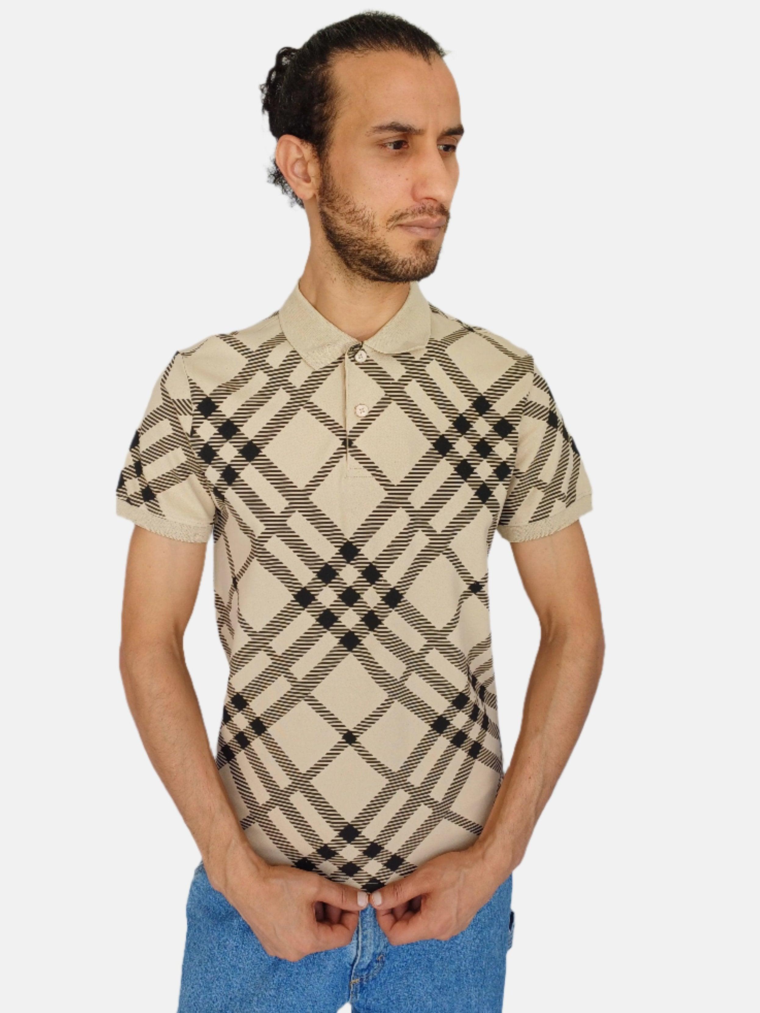 Polo BURBERRY beige pour homme