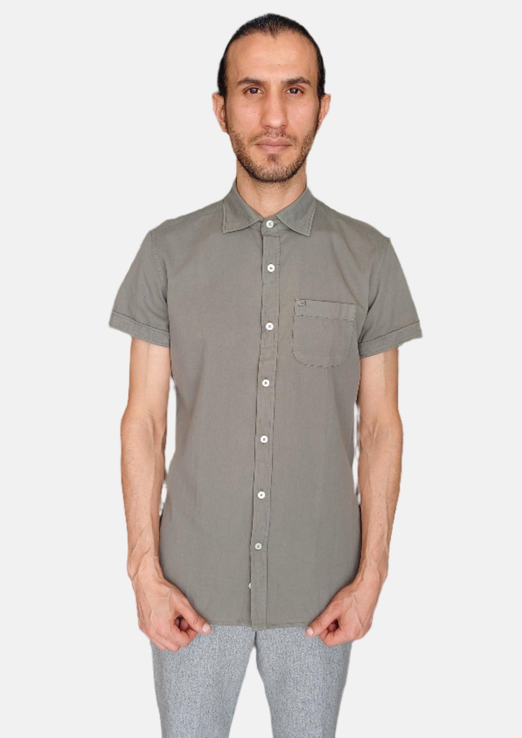 LIU.JO Green Men Shirt Short Sleeve BANK-SS16