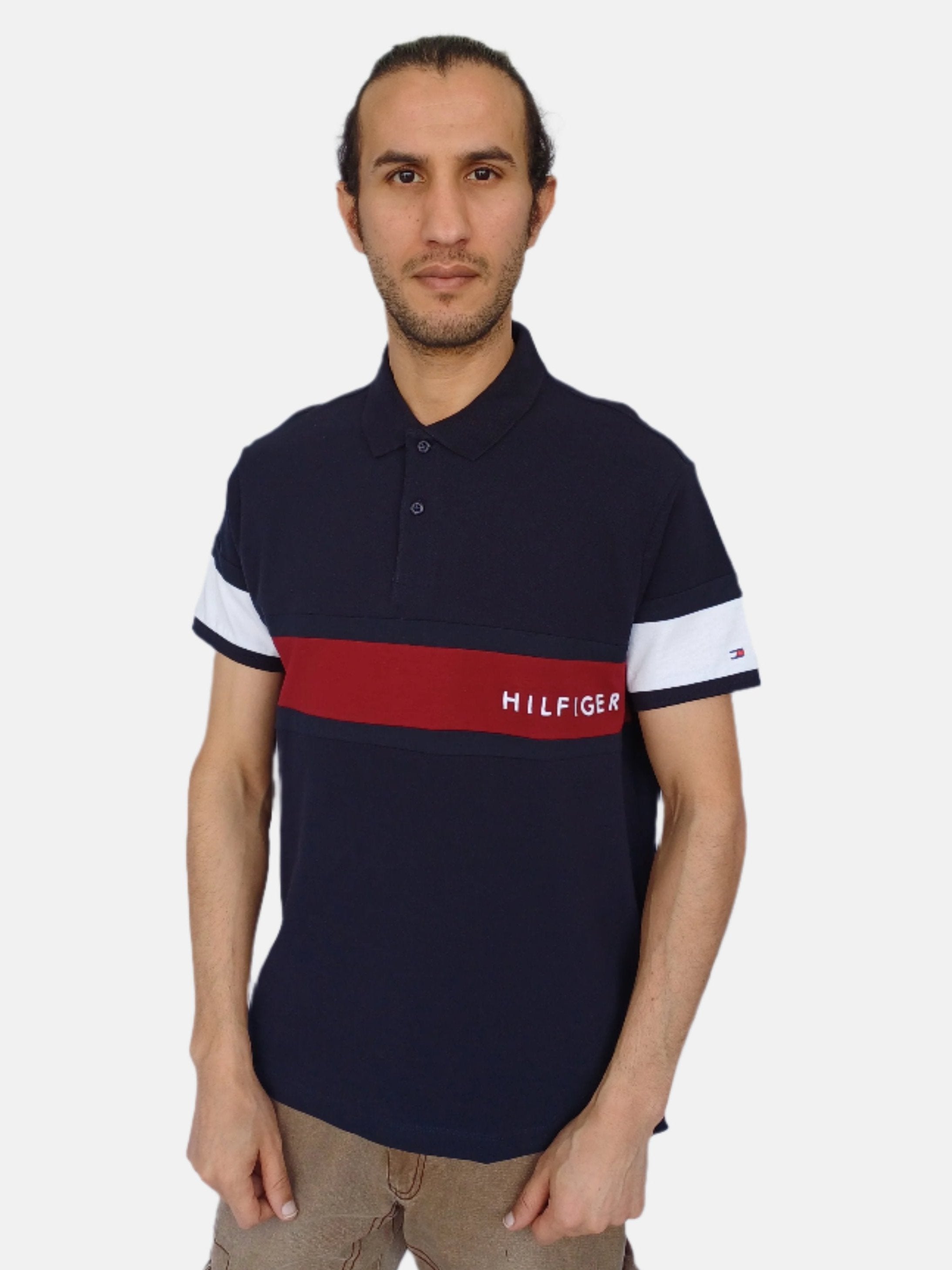 Tommy Hilfiger Men Polo T-shirt Regular Fit Black