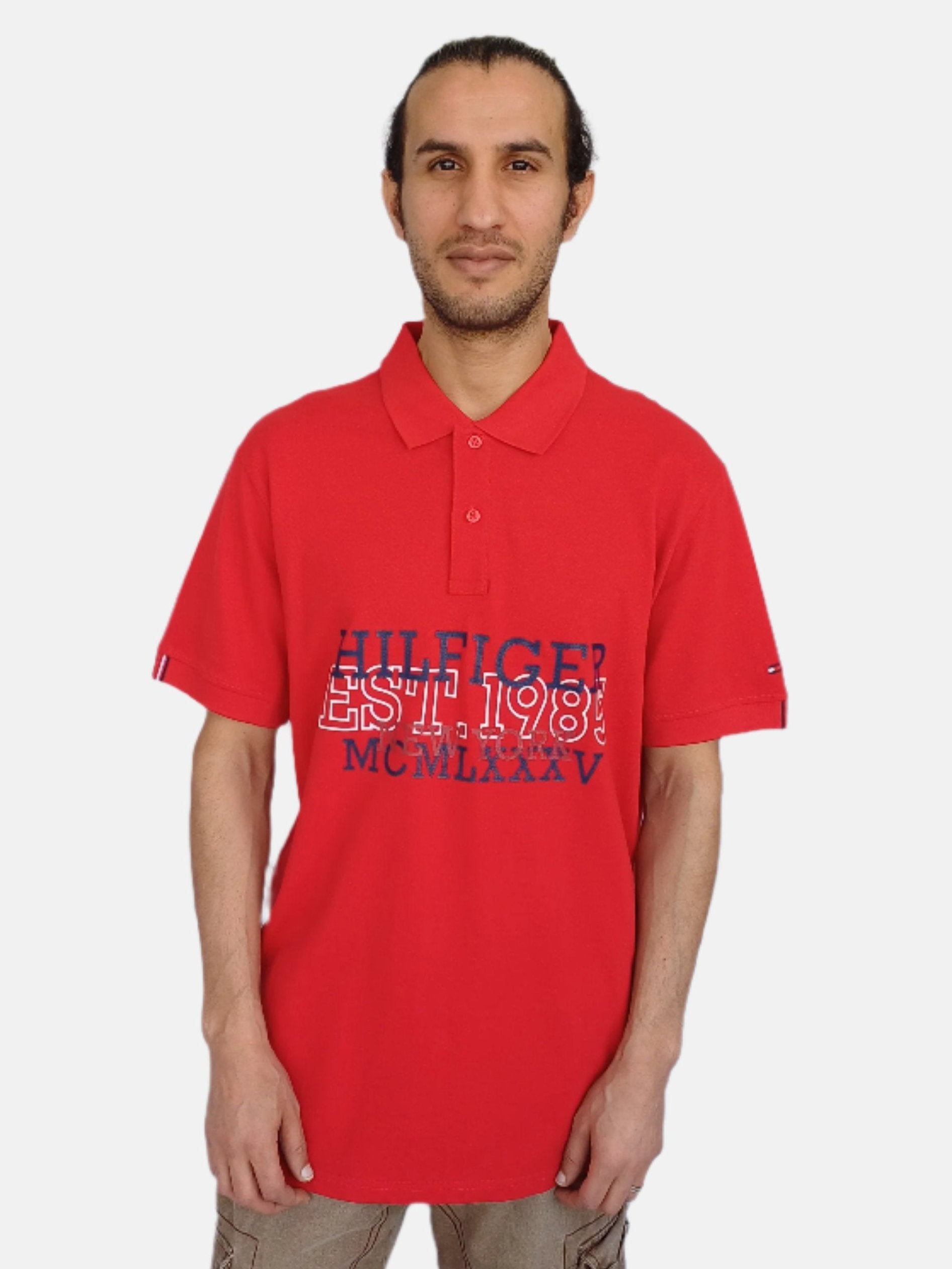 Tommy Hilfiger Men Polo T-shirt Red